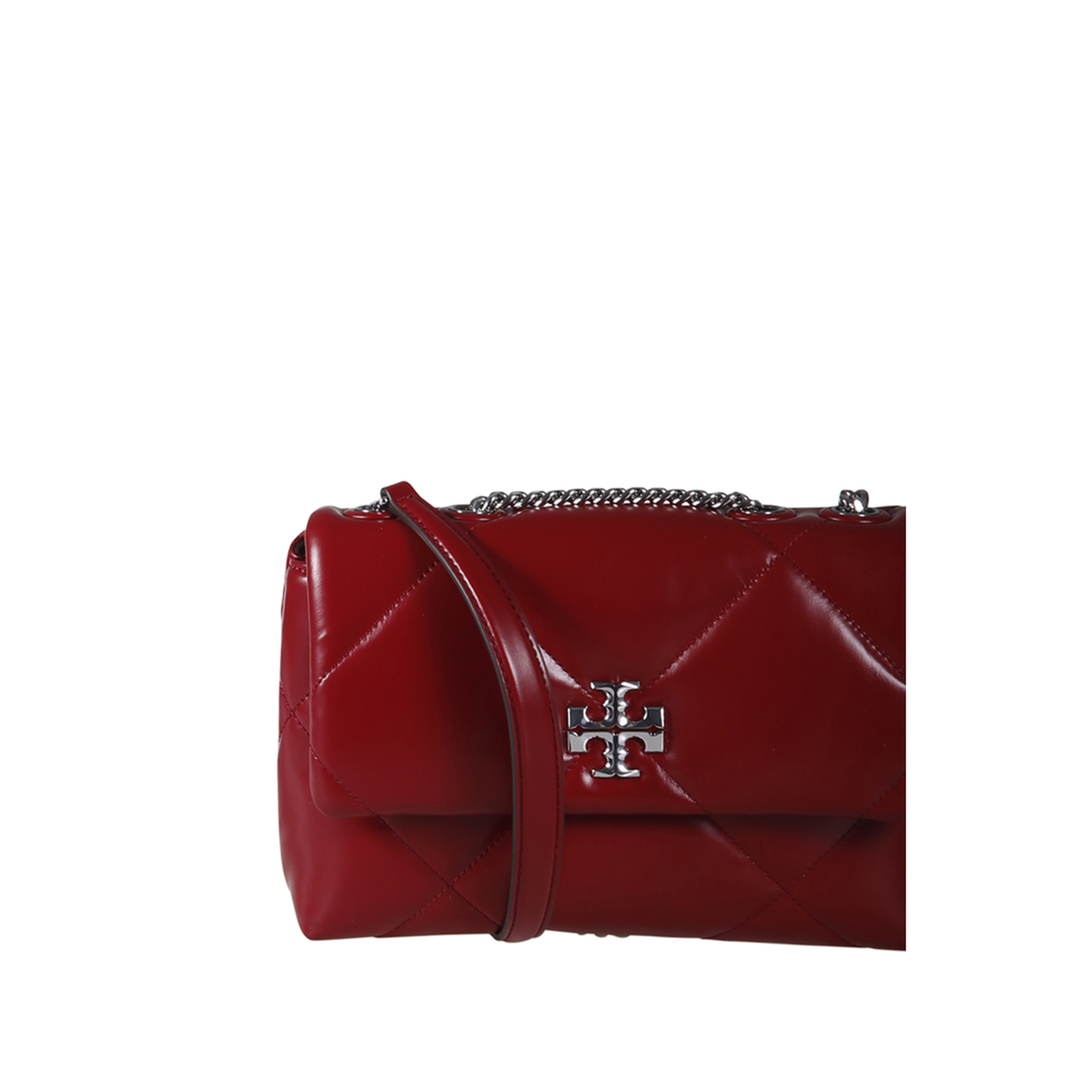 Kira Diamond Small Shoulder Bag Leather Dark Carmine