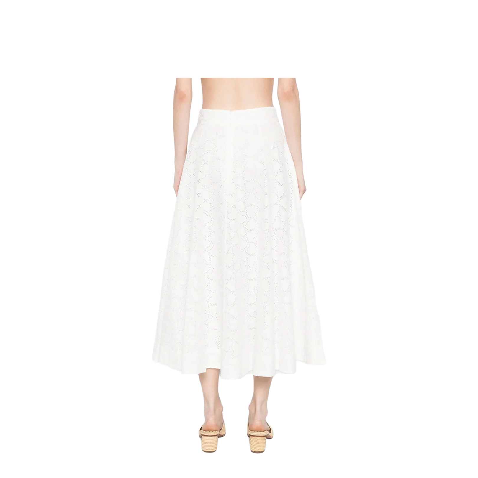 White linen skirt