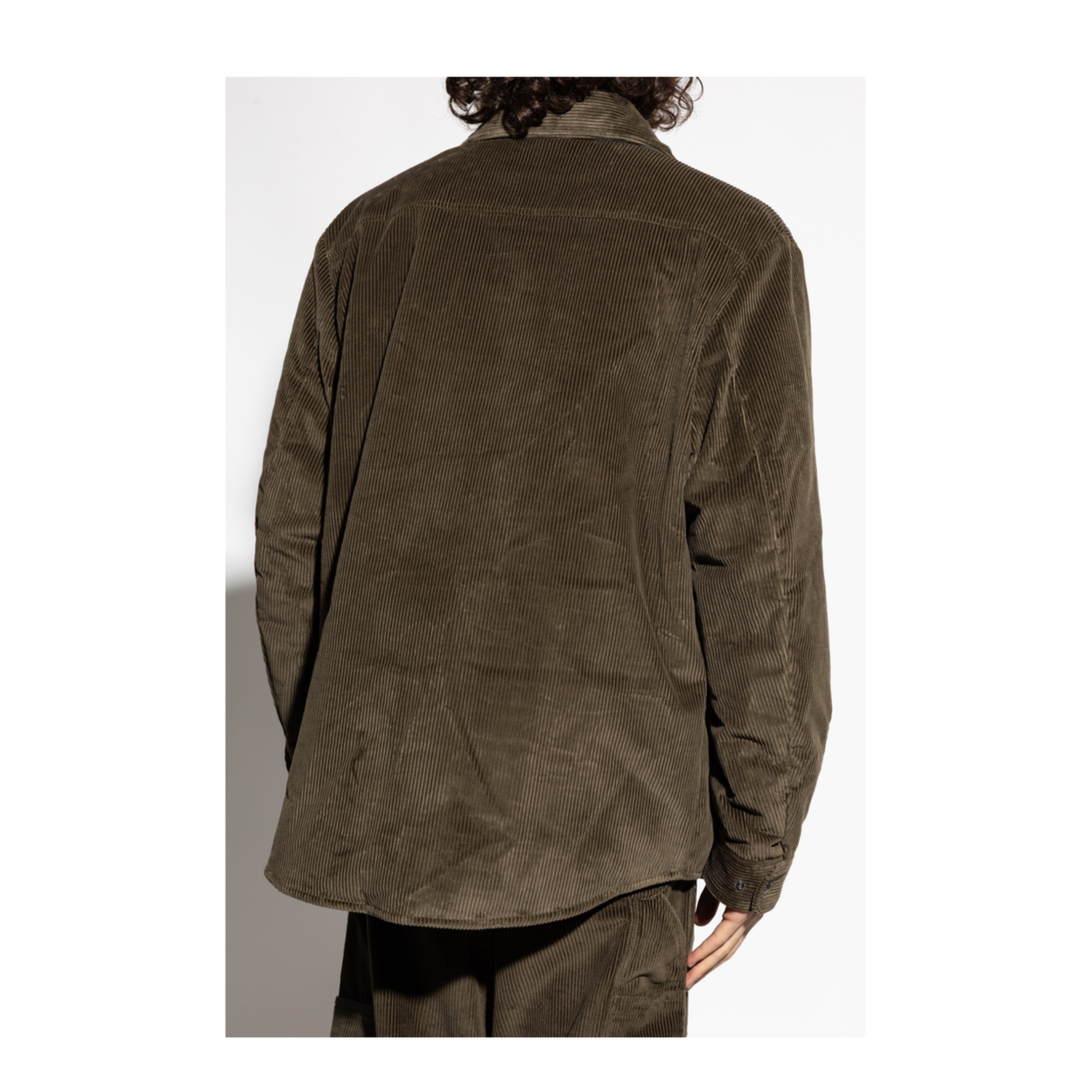 Brown Ambroisie Corduroy Down Shirt Jacket