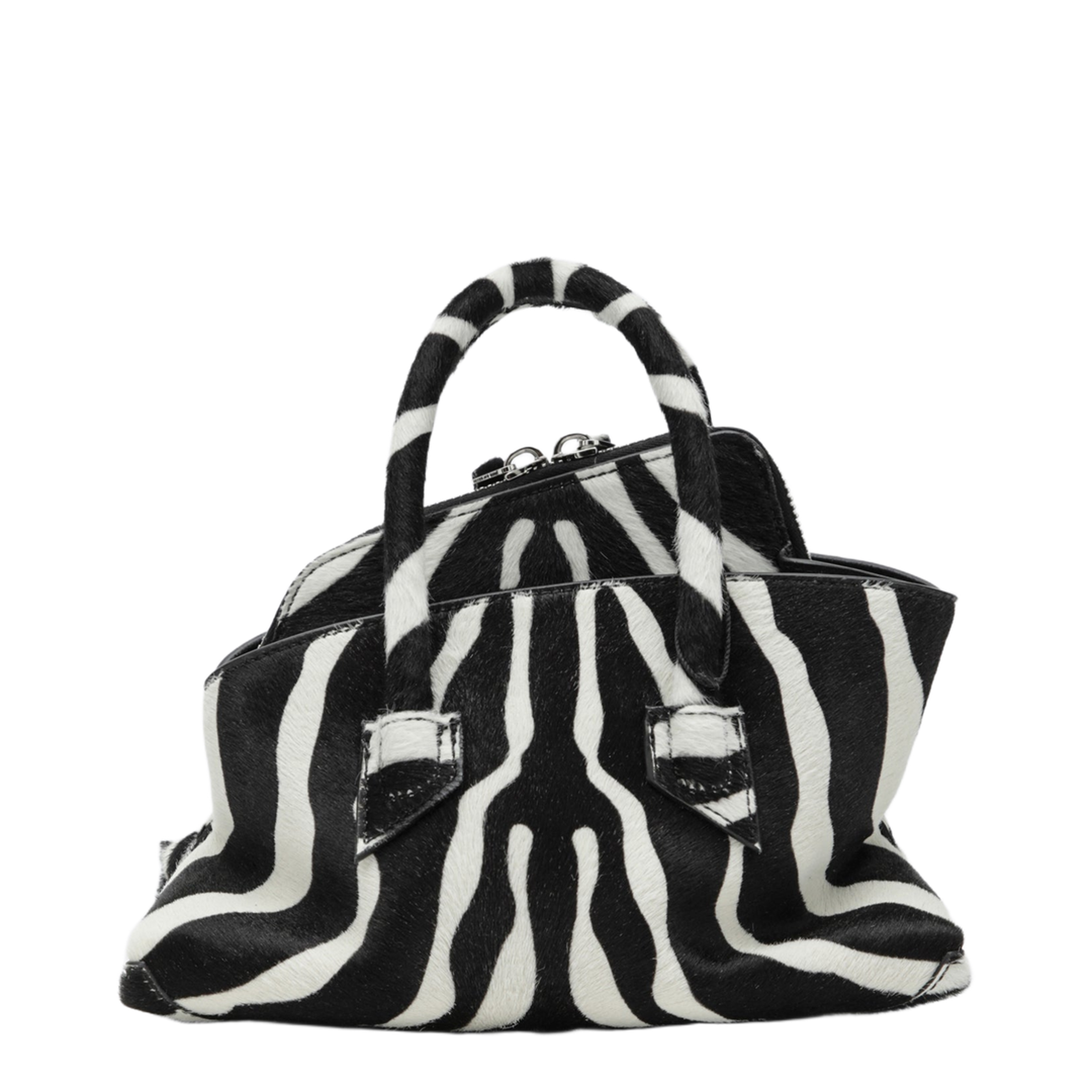 MAYFEYR - The Attico - La Passeggiata Mini Bag In Black And White Pony Hair Leather - 260WAH00063LBT156PR020