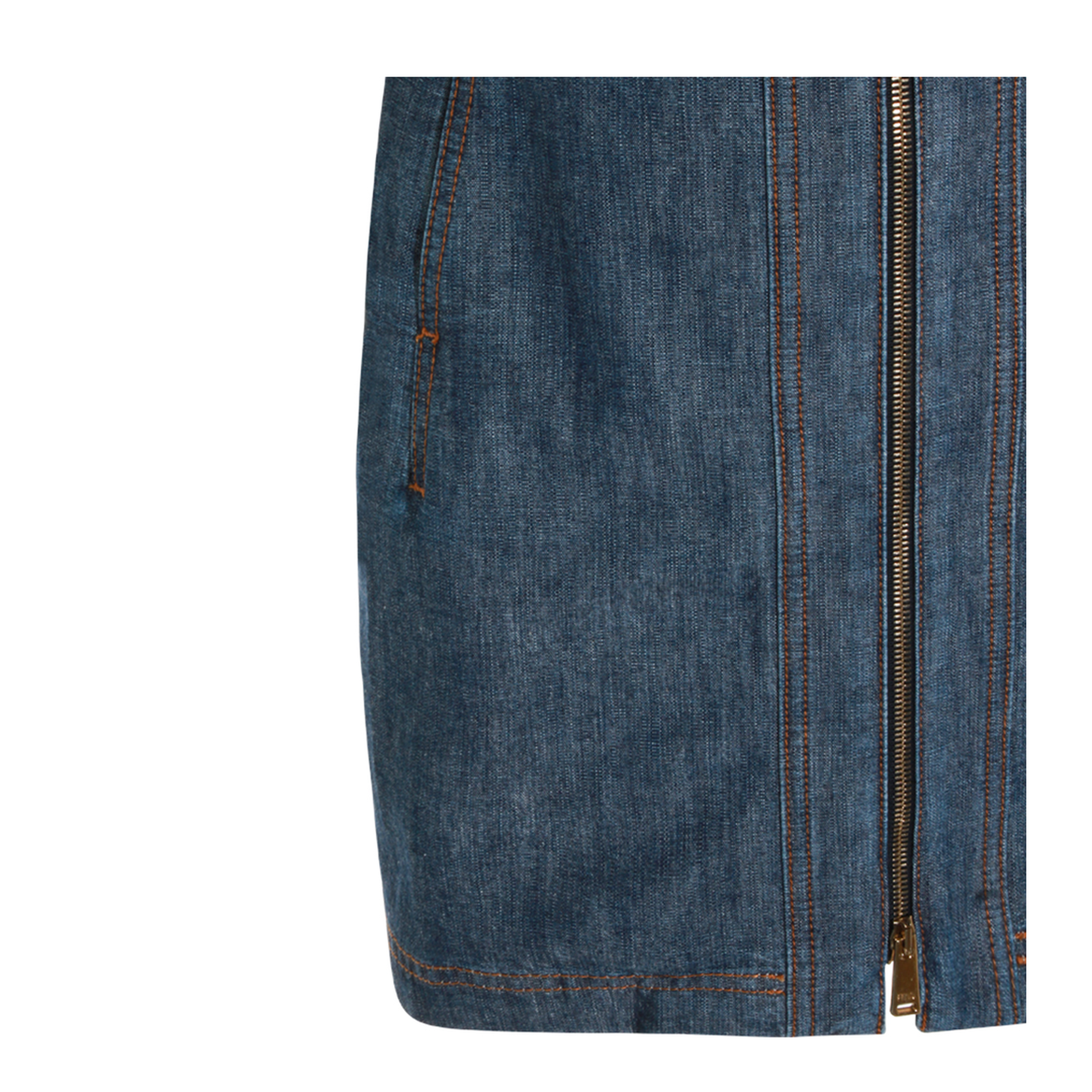 Navy Blue Chambray Dress