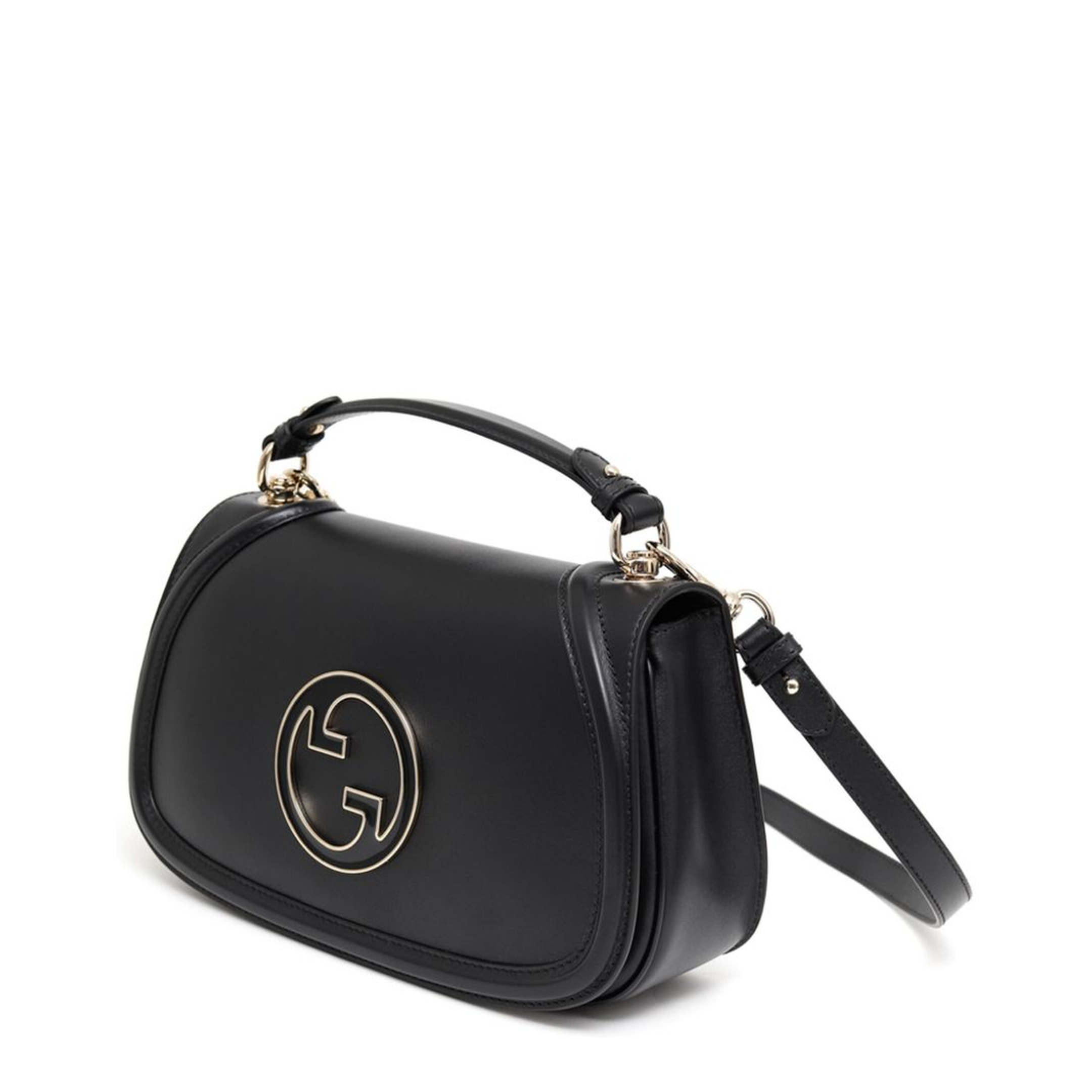 Blondie Large Leather Top Handle Bag - Black