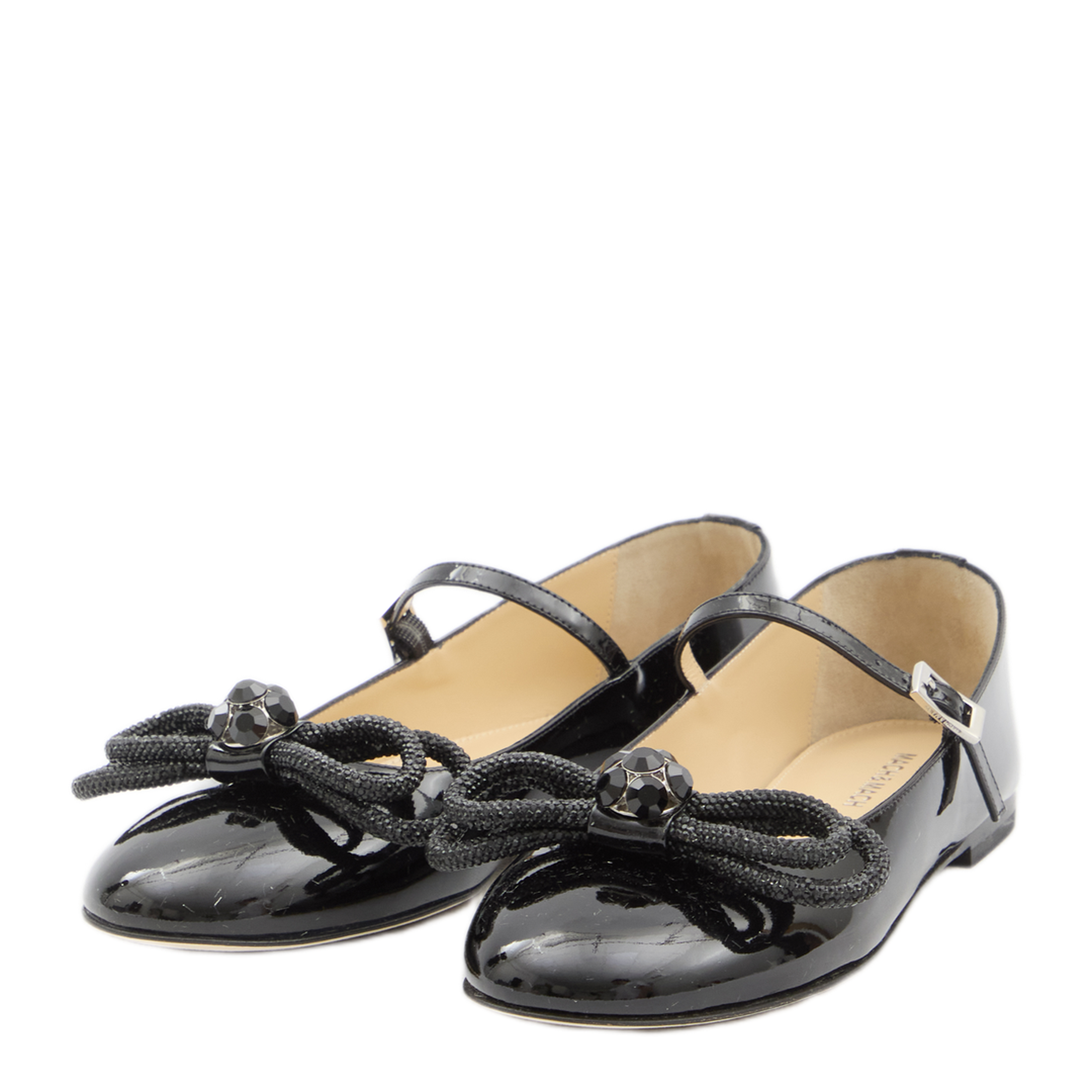 MAYFEYR - Mach & Mach - Double Bow Ballerinas - PF24-S0741-010PATBLK