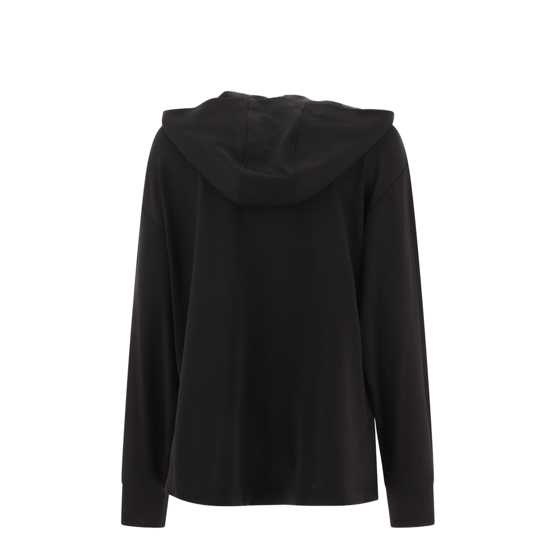 Black Viscose Hoodie