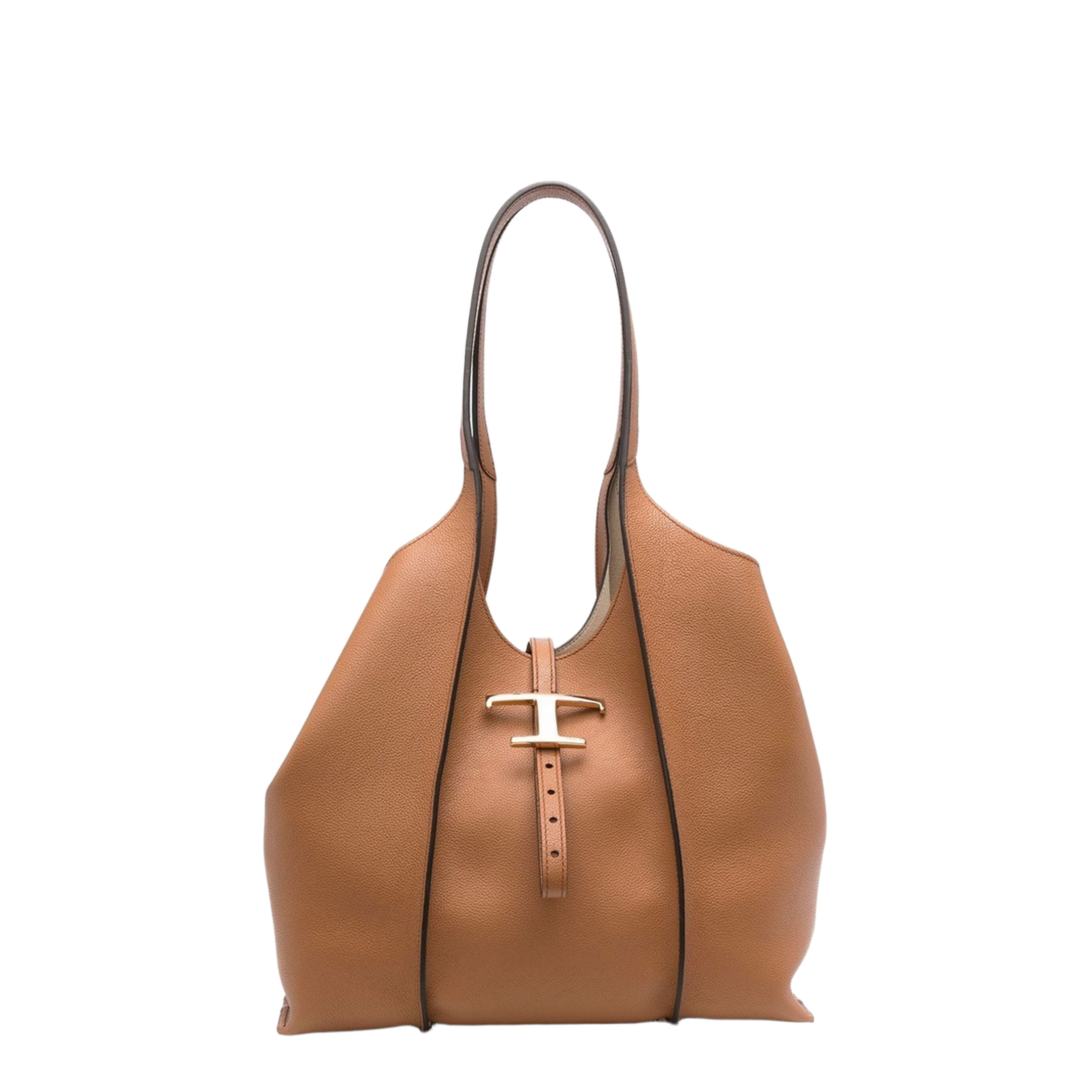 T Timeless Small Hammered Leather Tote Bag - Kenia