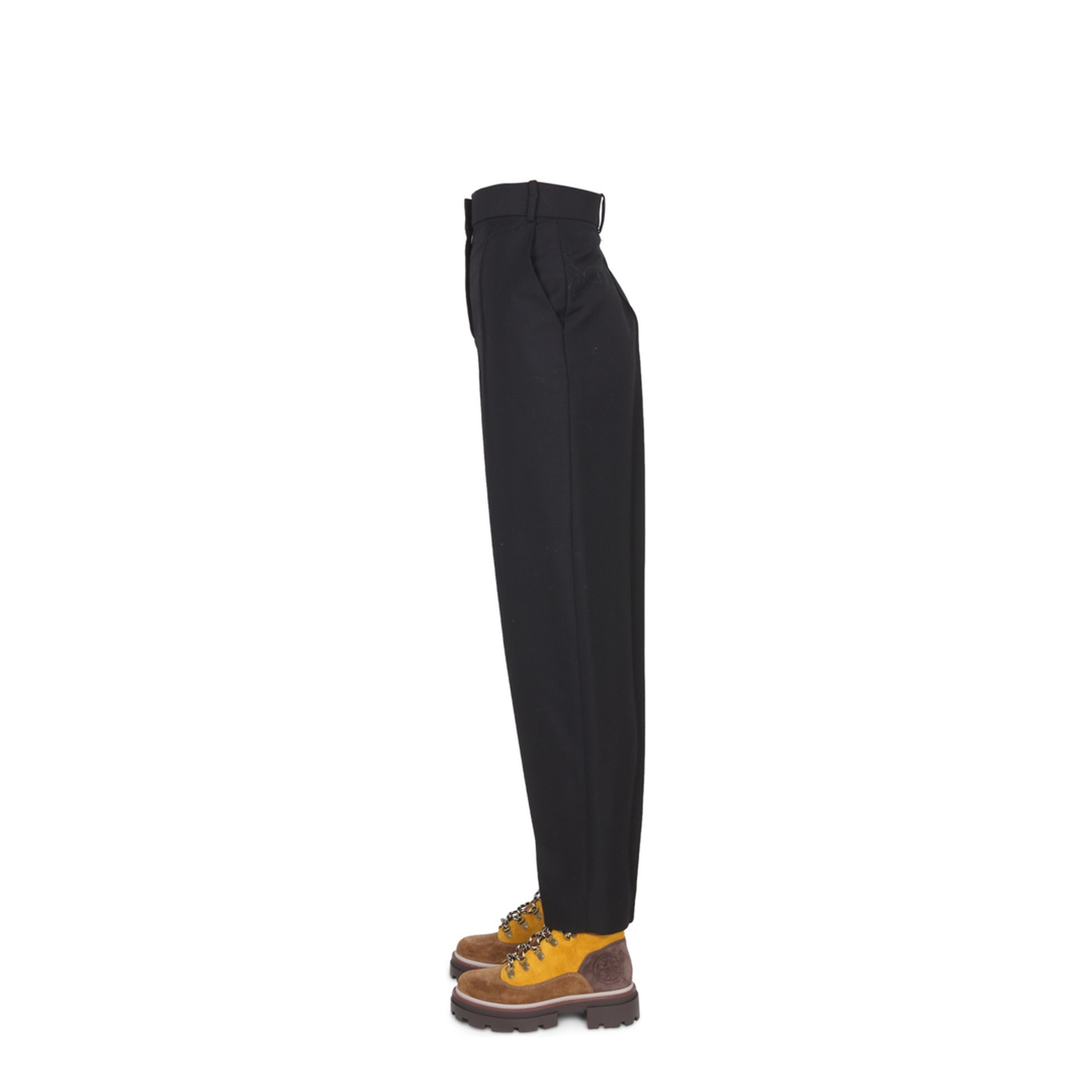 High-rise Trousers - Black