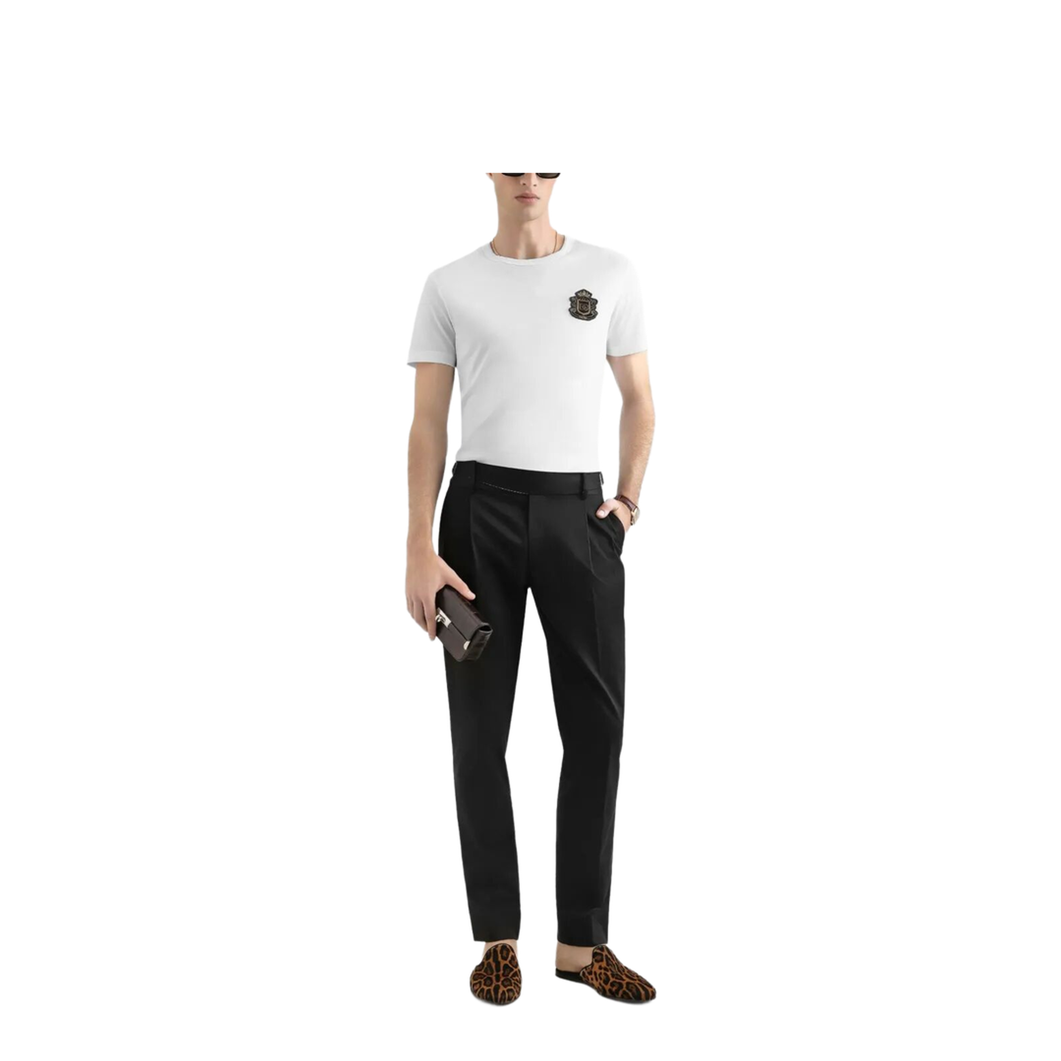 MAYFEYR - Dolce & Gabbana - Cotton T-Shirt With Logo Crest - G8PT1ZG7PZU