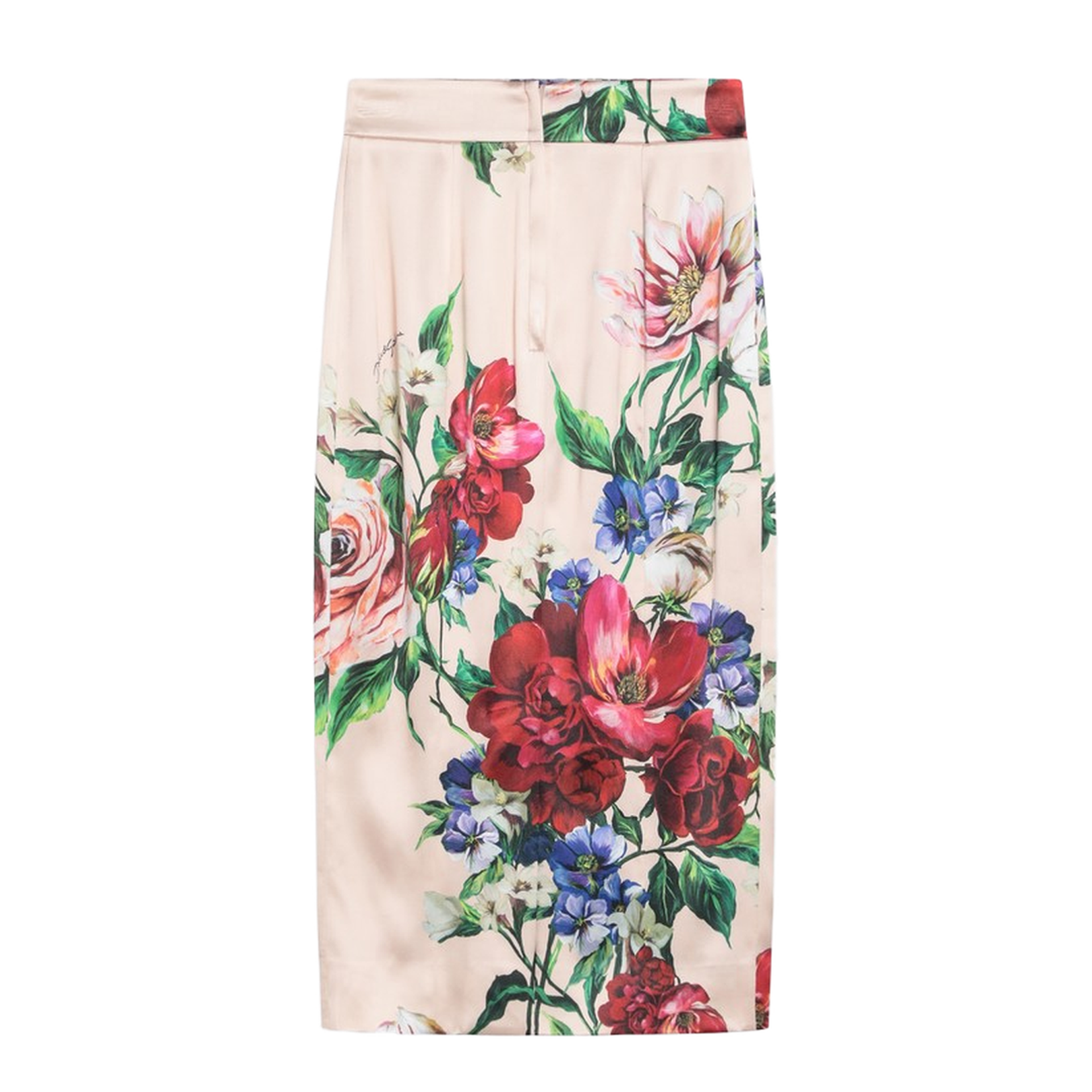 Longuette Skirt with Floral Print
