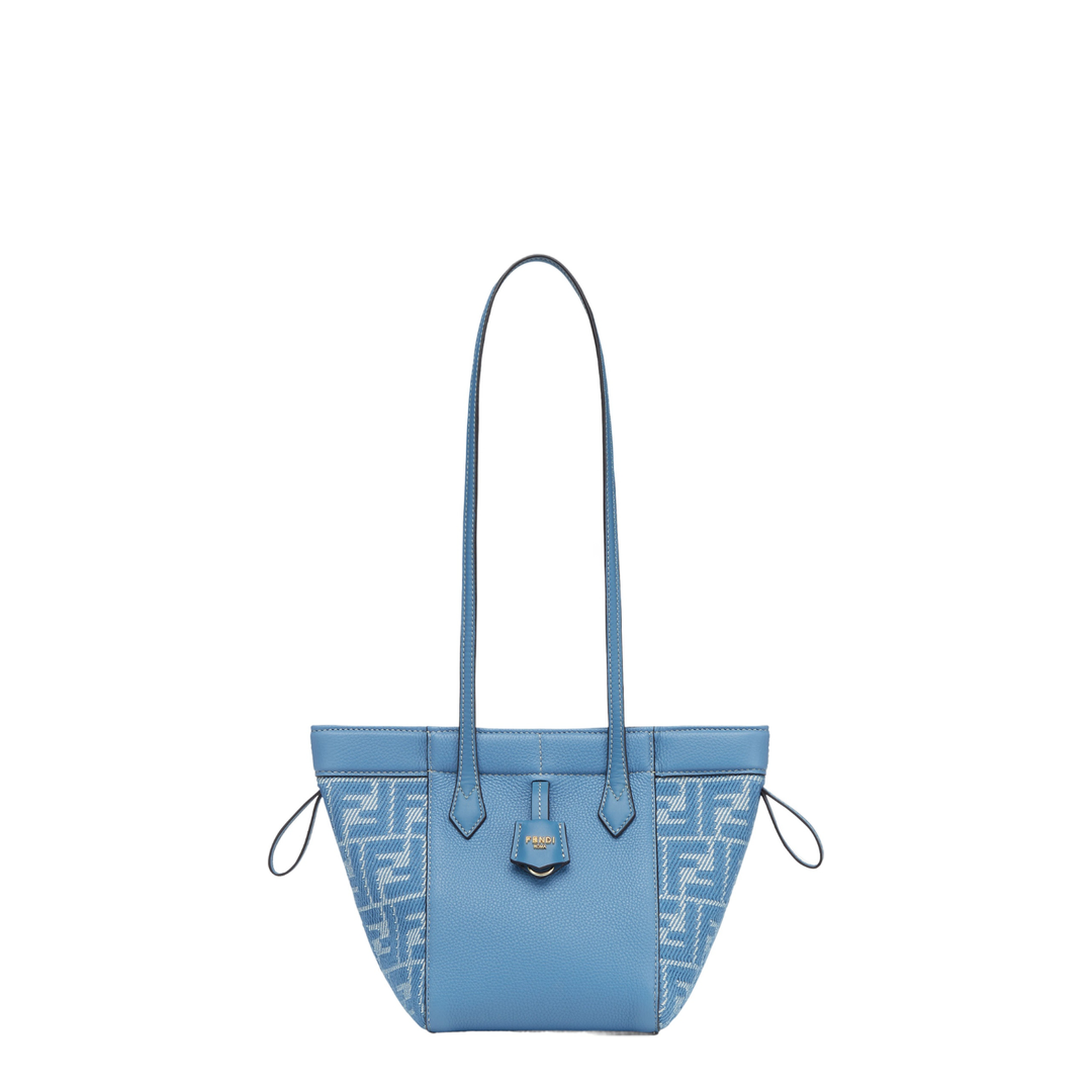 Origami Mini Leather Bucket Bags - Blue