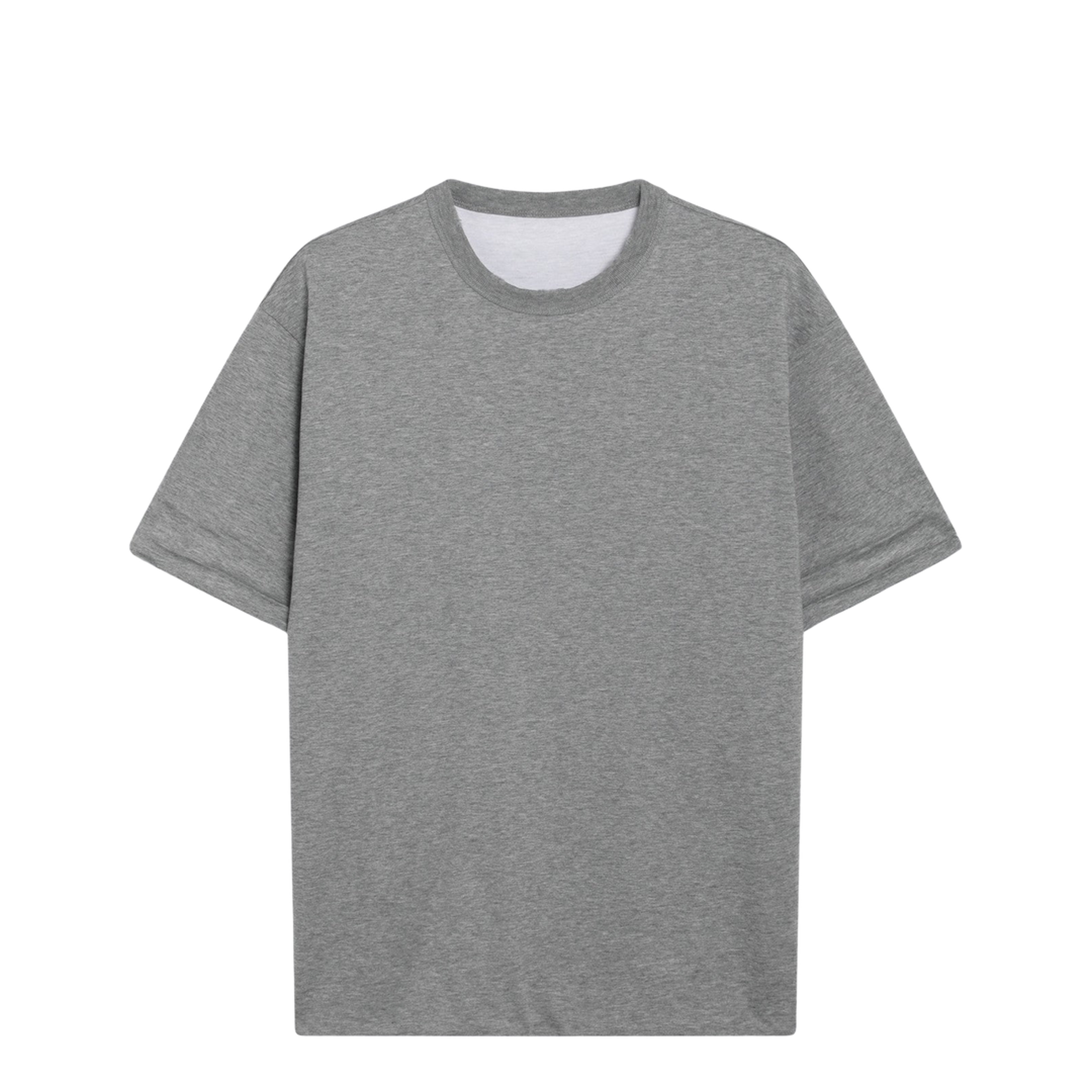 Reversible White/Grey Cotton T-Shirt