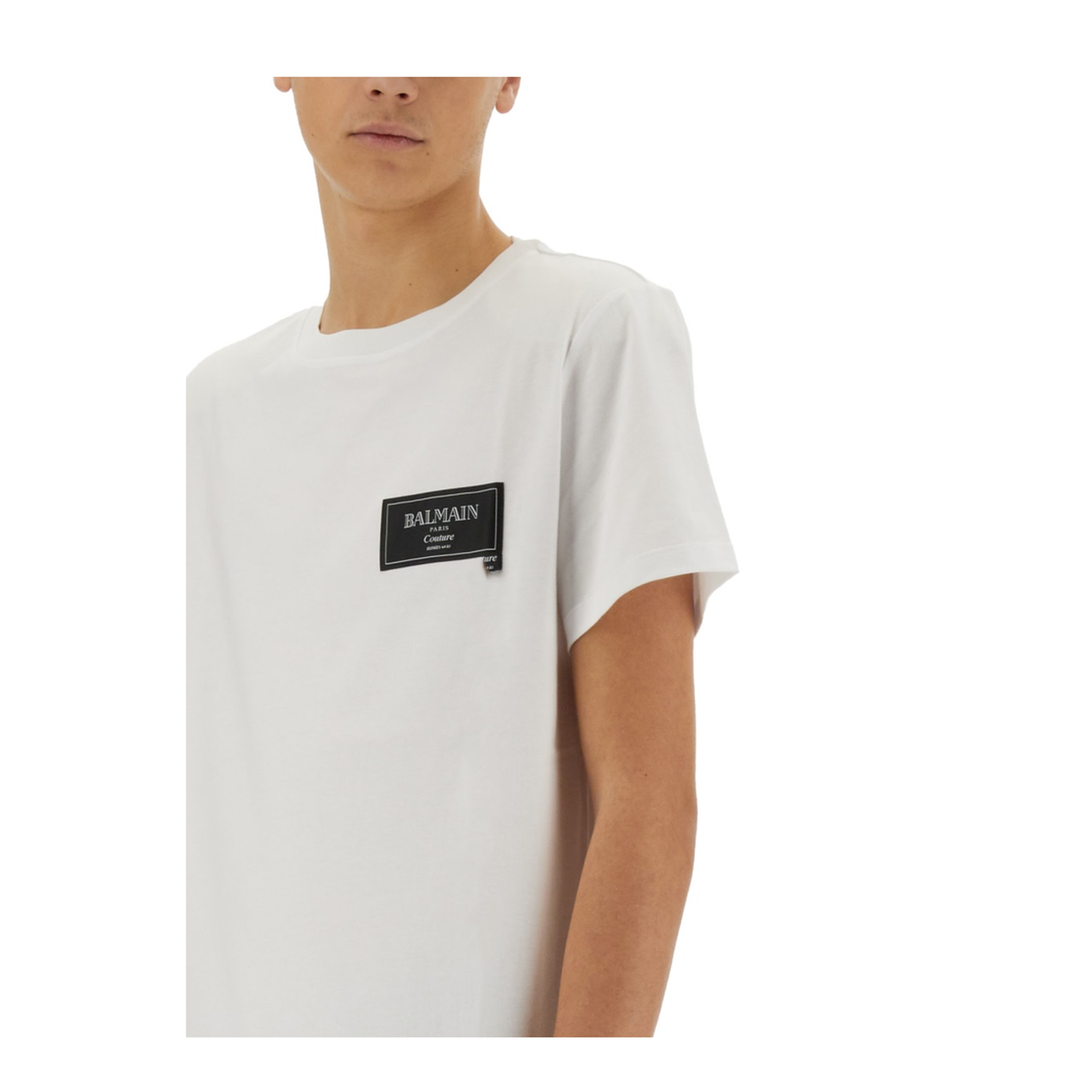 T-shirt with Couture Label White