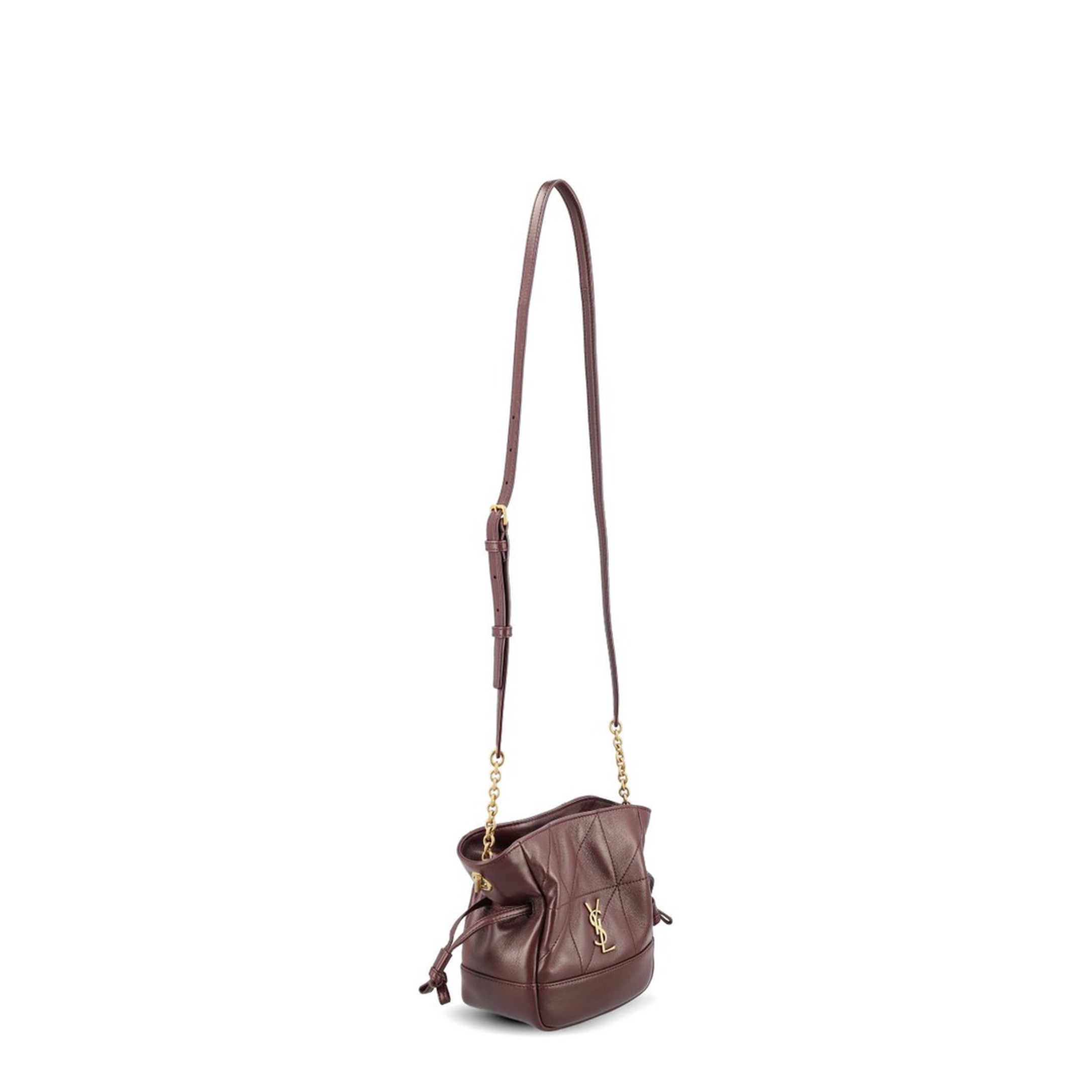 Jamie Mini Lambskin Shoulder Pouch - Rouge Cabernet
