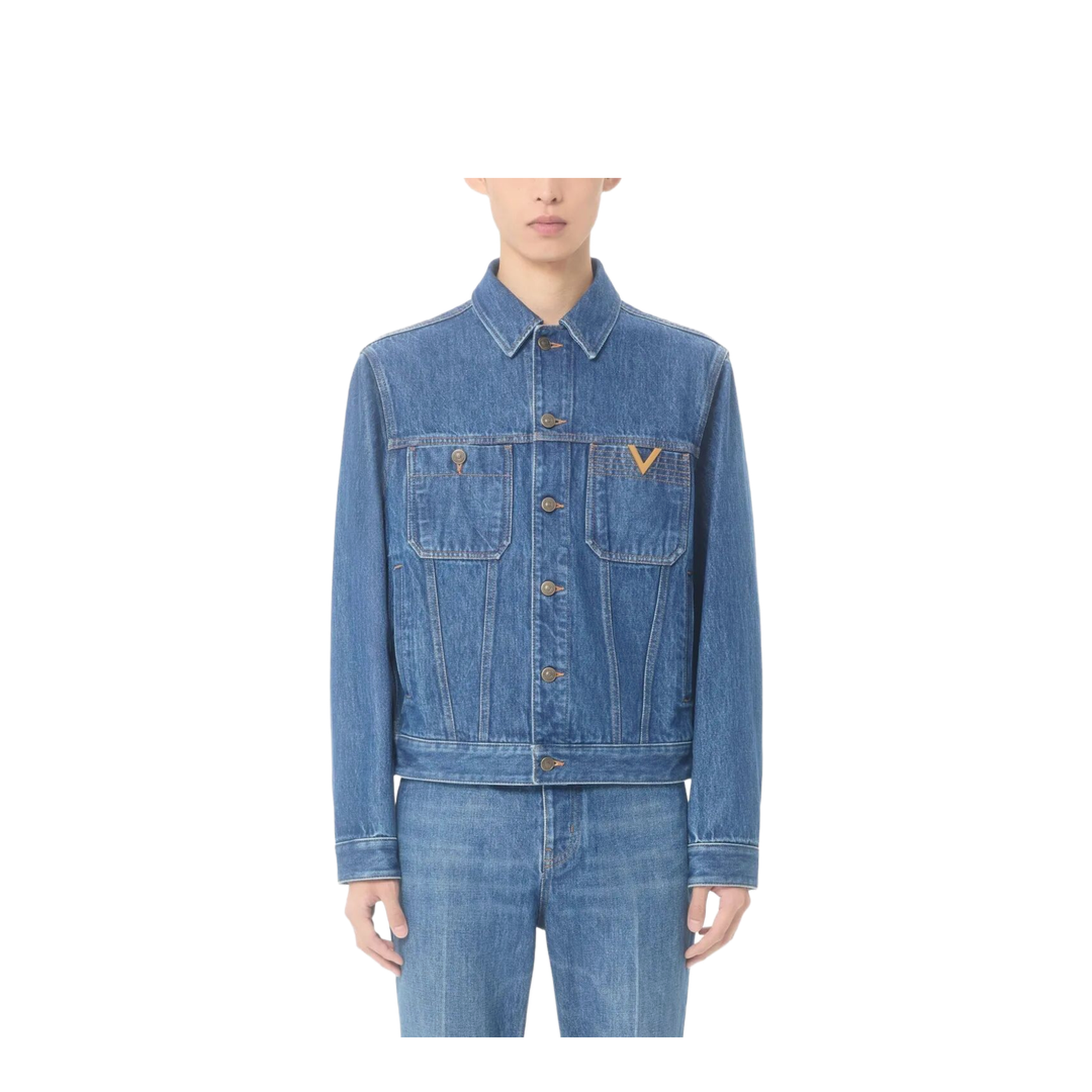 Denim Jacket with Vgold