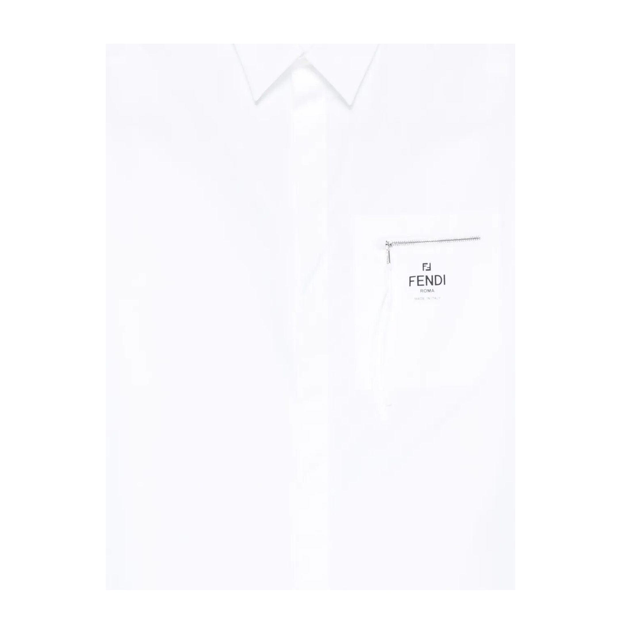 MAYFEYR - Fendi - Boxy Fit Cotton Shirt With Zip Pocket - FS1098AN08F0QA0