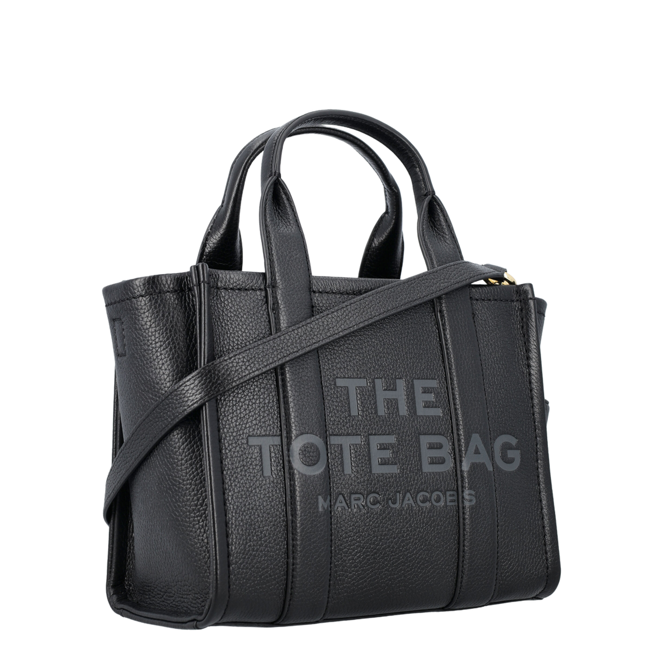 The Small Tote Bag Grainy Leather Bag in Black