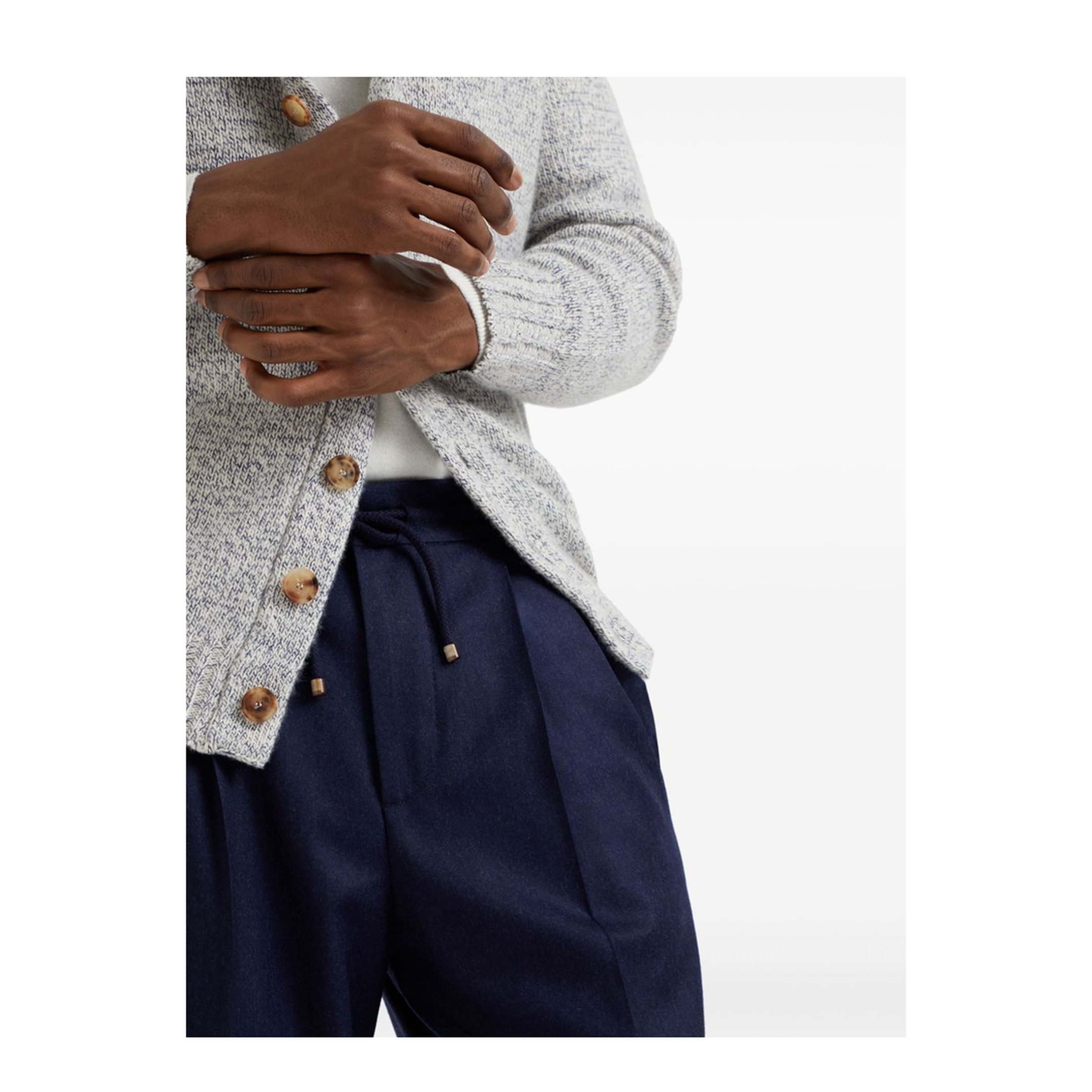 Leisure Fit Trousers Wool Navy