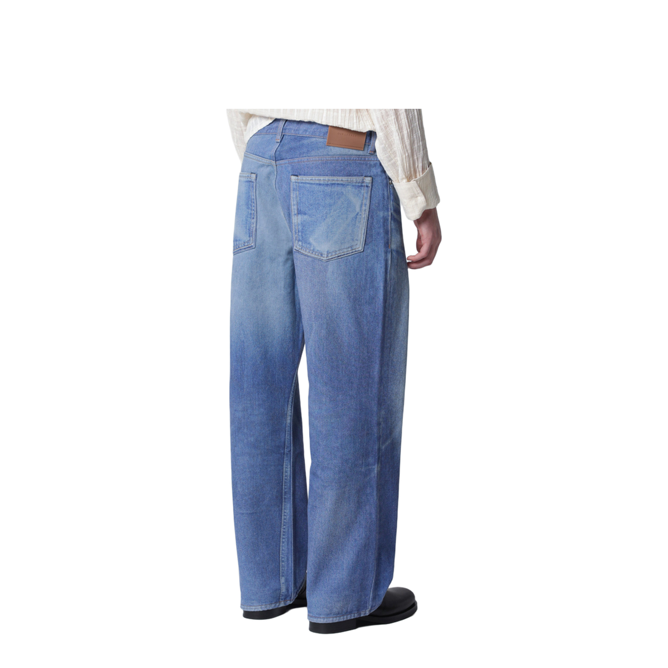 Jeans Third Cut In Digital Blue Aurora Print