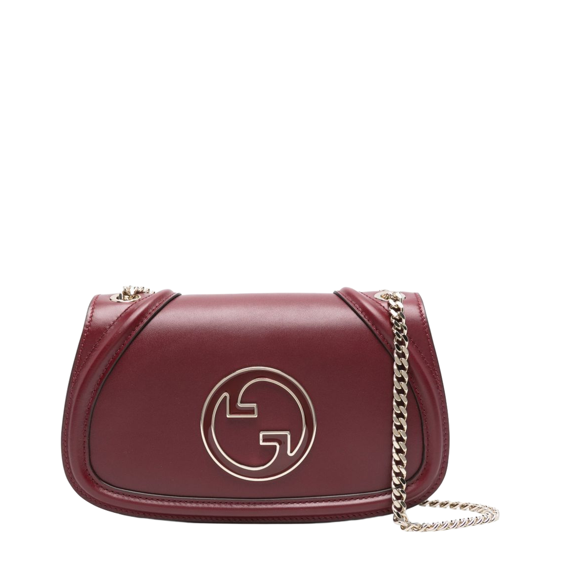 Blondie Medium Leather Shoulder Bag - Burgundy