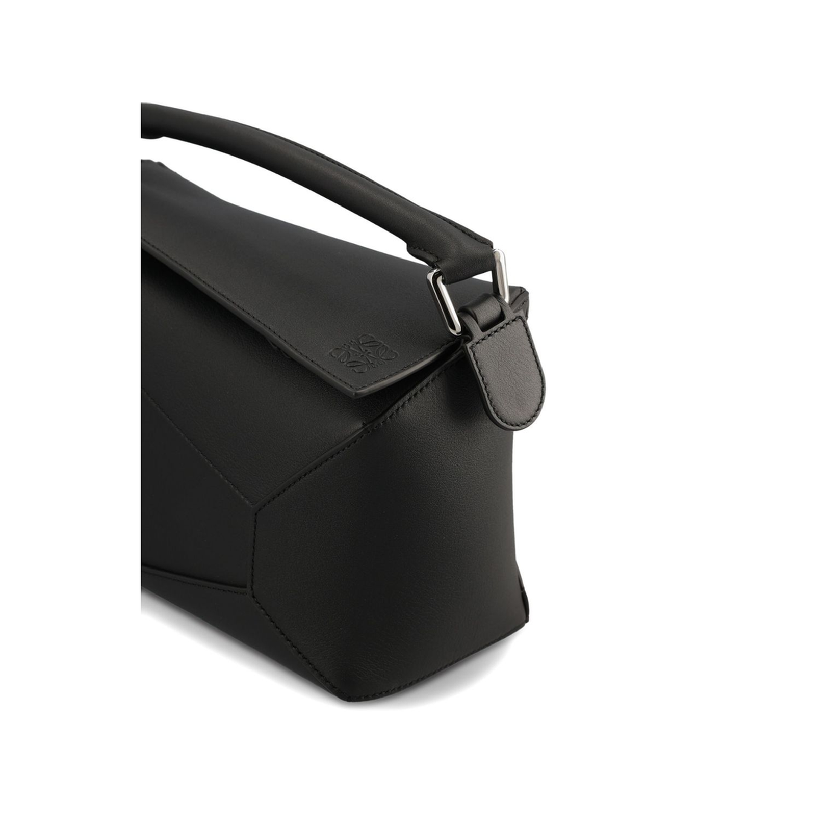 Small Puzzle Edge Bag in Soft Grained Calfskin Black