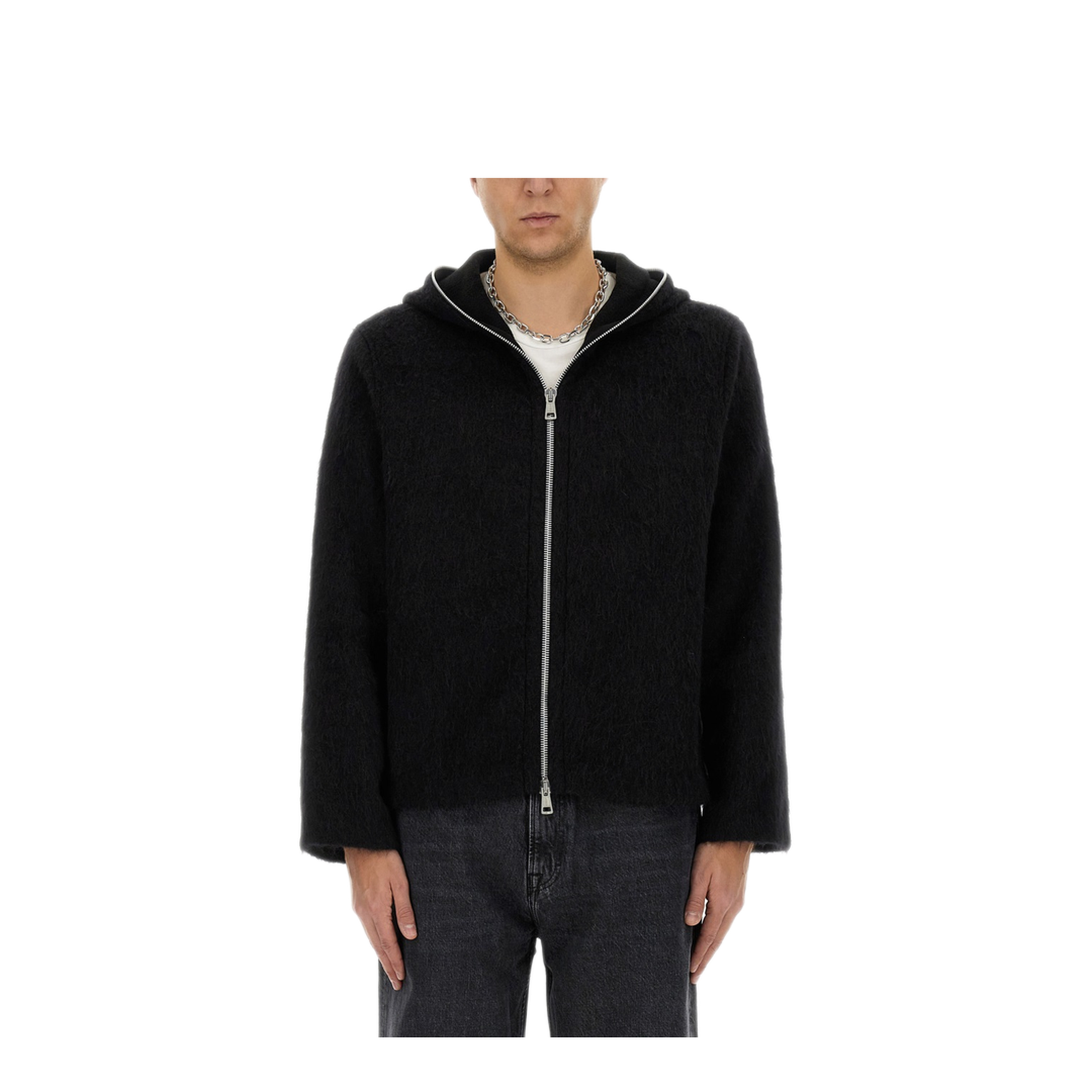 MAYFEYR - Our Legacy - Cardigan With Zip - M4243FBHBLACKHAIRYWOOL