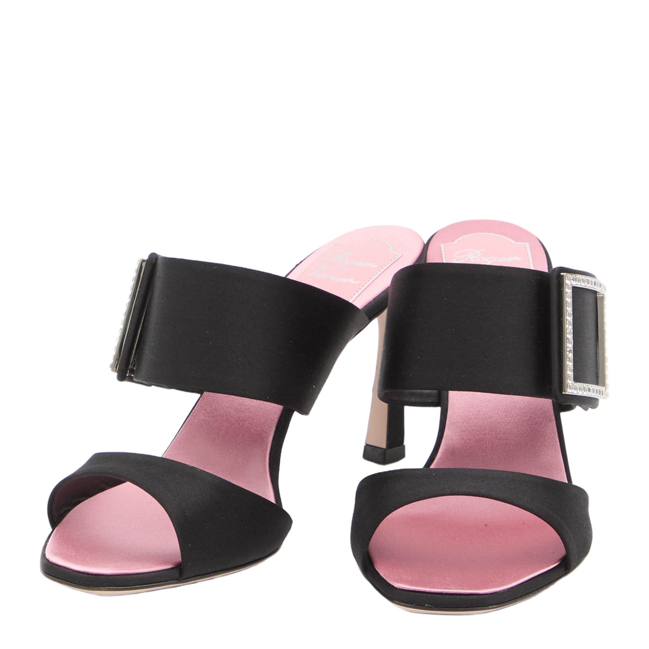 Trompette satin mules
