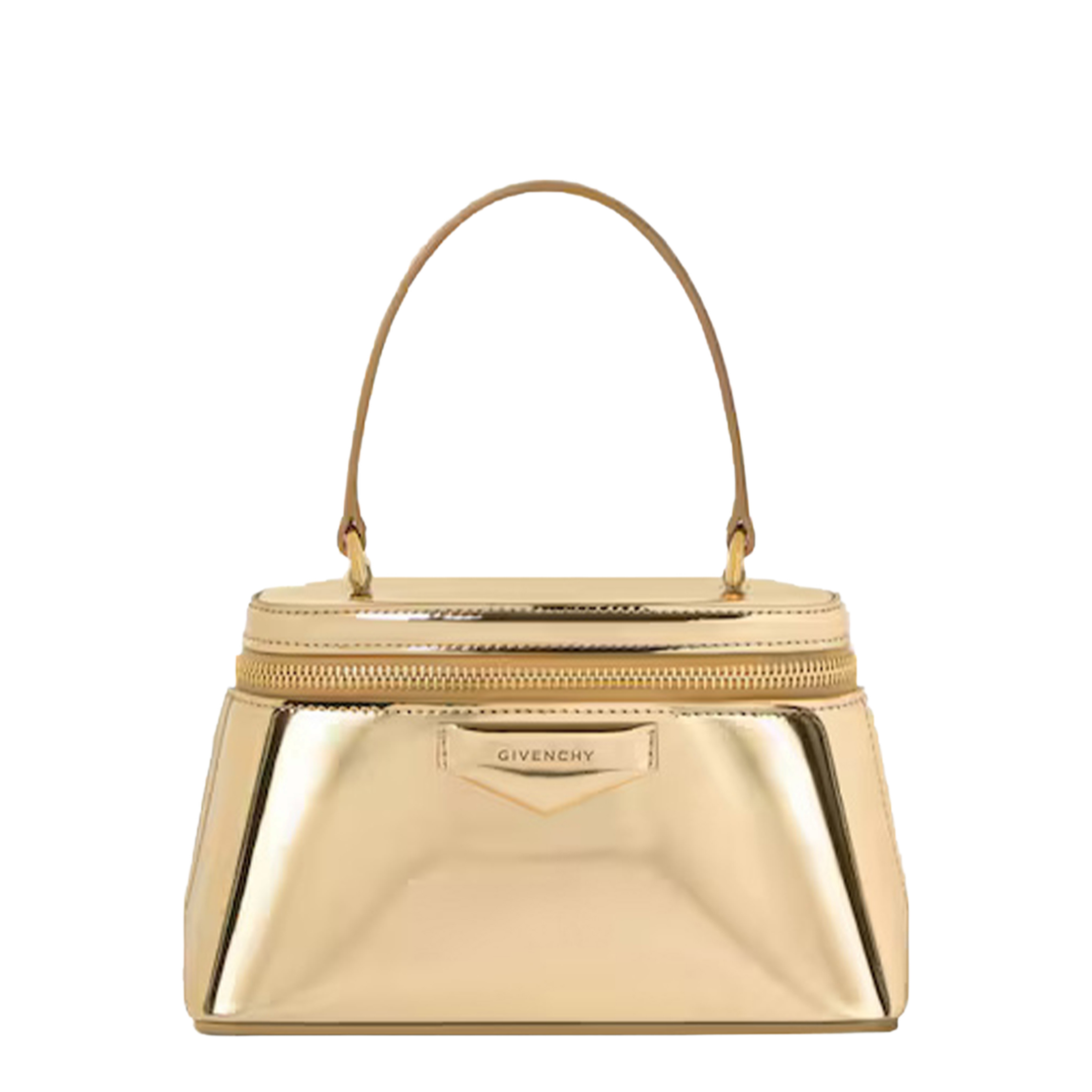 Mirror-effect Leather Beauty Case