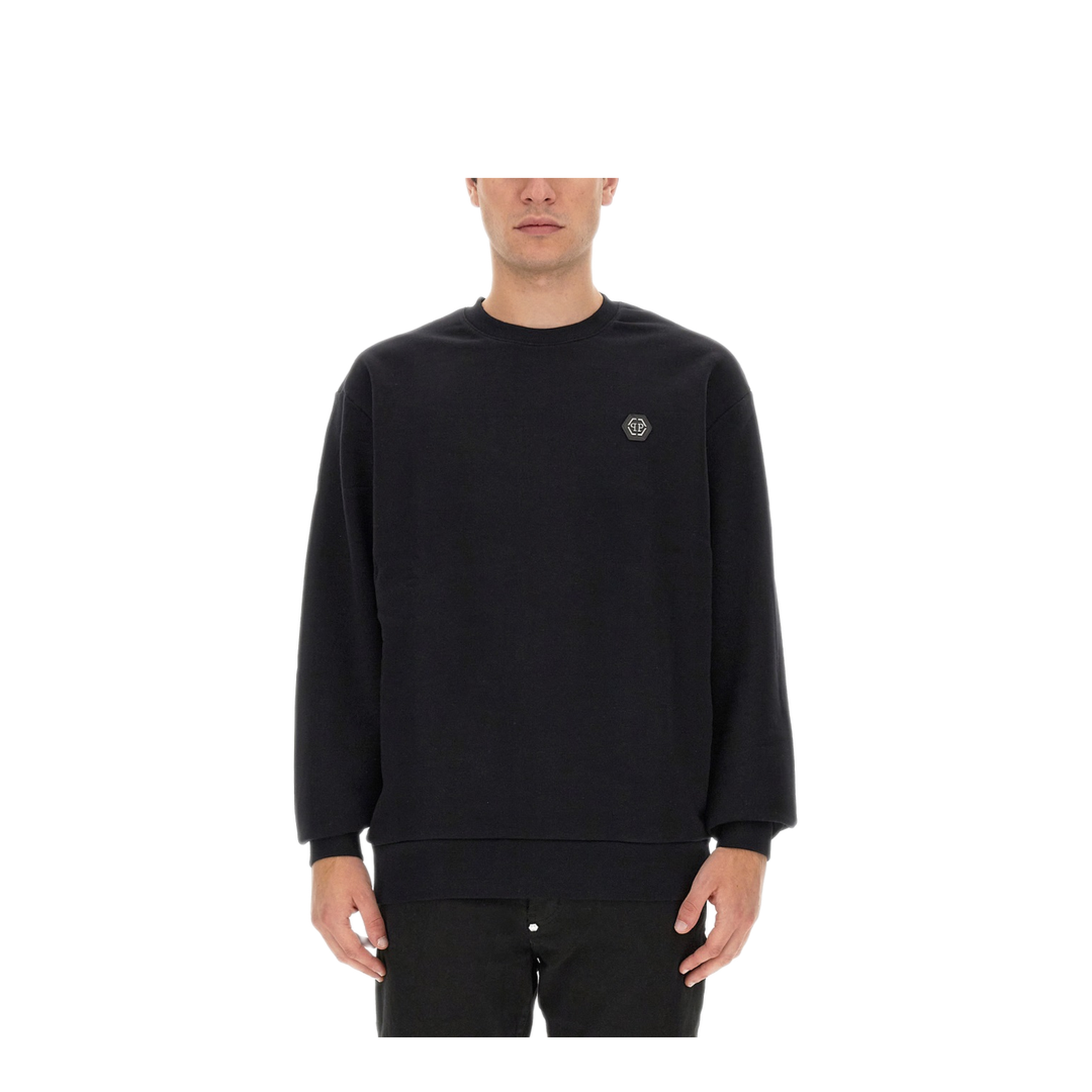 MAYFEYR - PHILIPP PLEIN - Oversize Sweatshirt With Rhinestone Logo - MJO1061PJO002N02