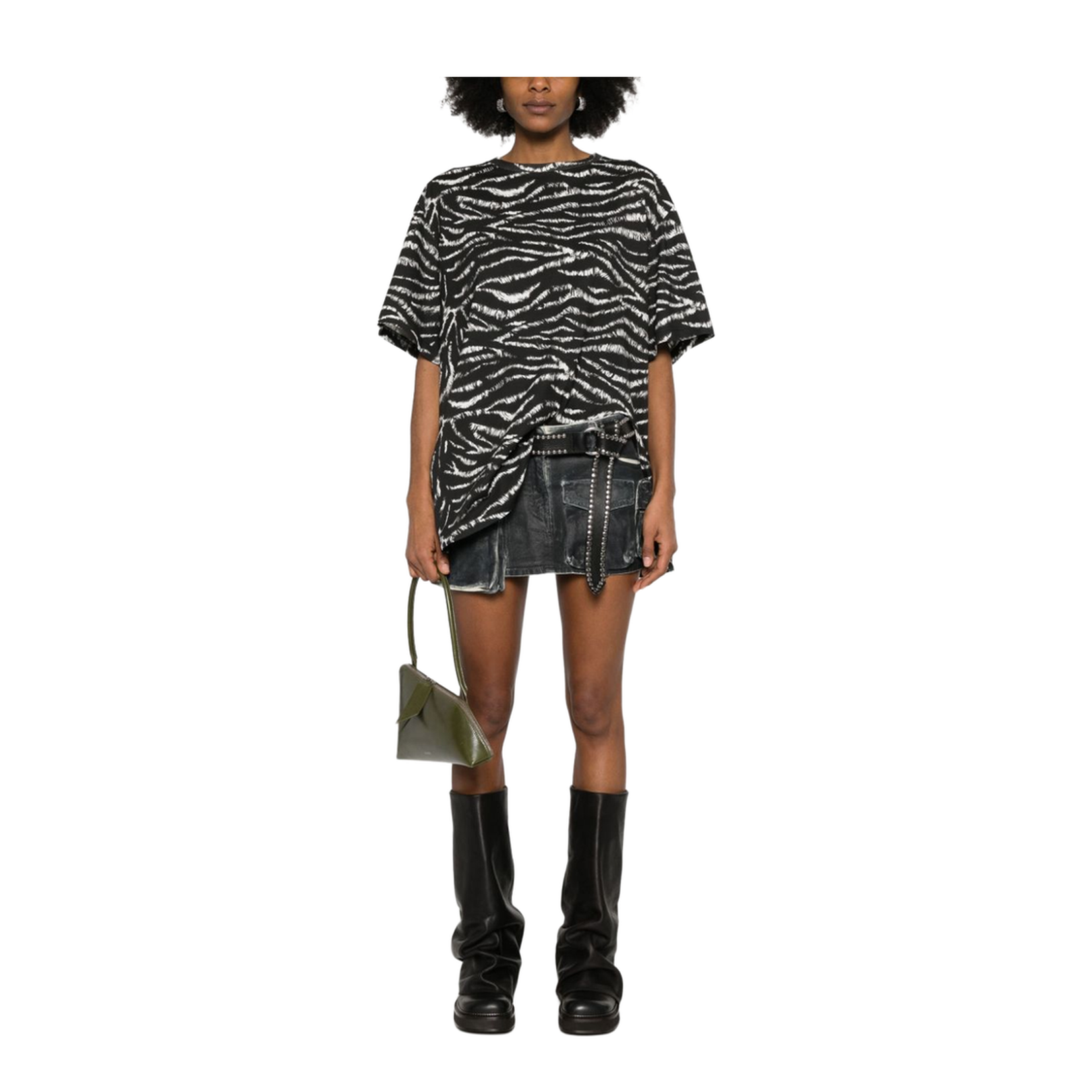 Zebra Print Cotton T-Shirt