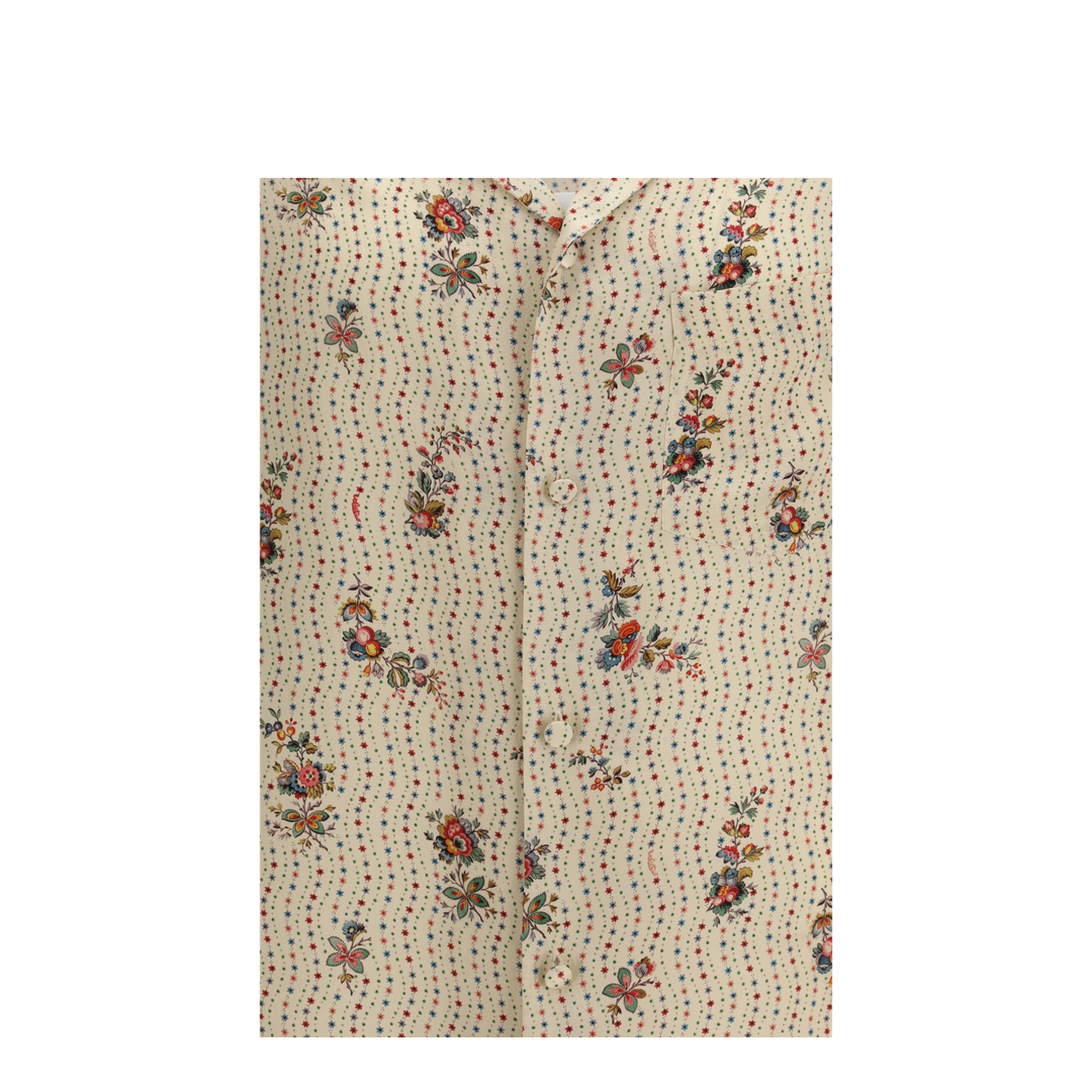 MAYFEYR - Valentino - Papier Floral Print Silk Bowling Shirt - 8V3AA111B9G