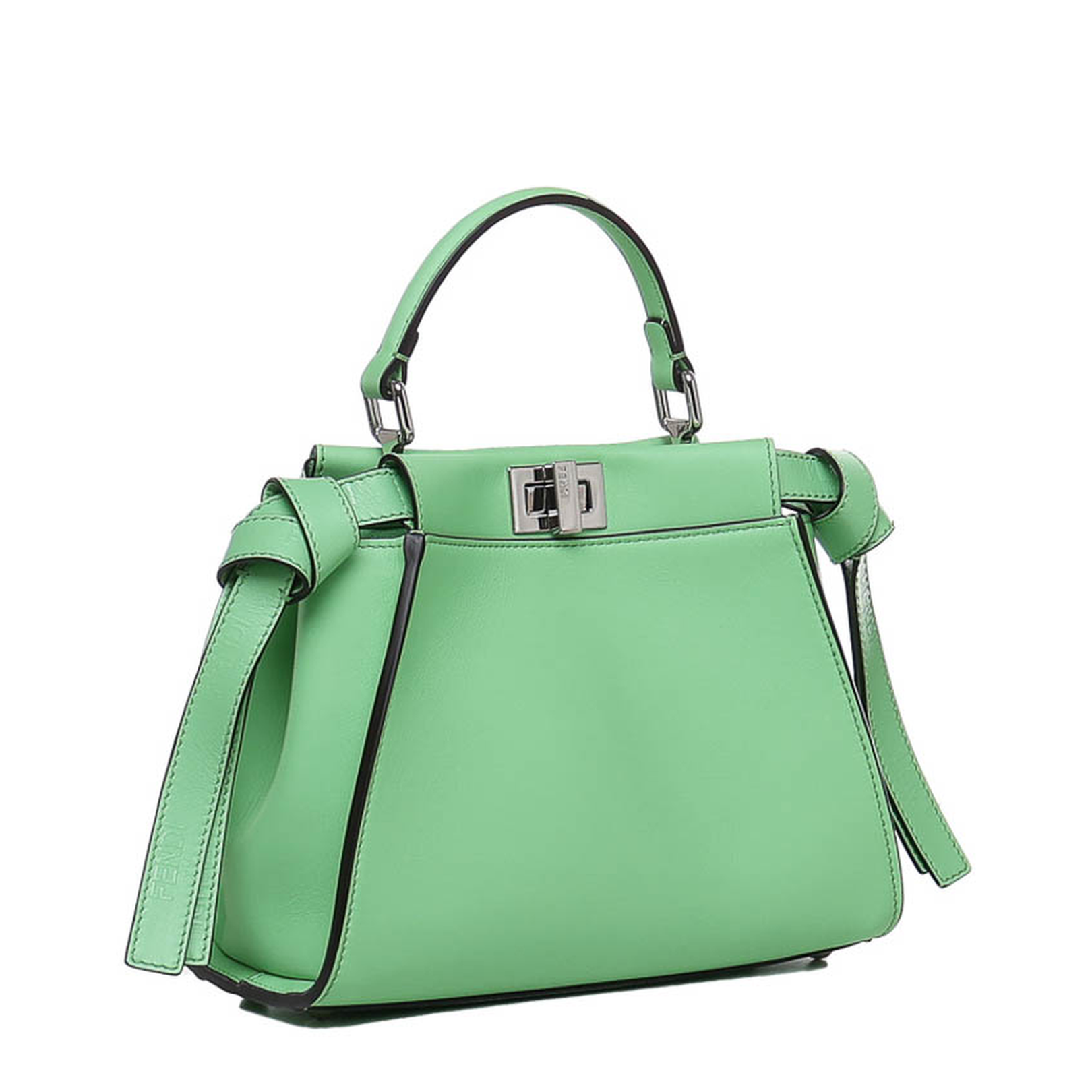 Peekaboo Mini Leather Top Handle Bags - Green