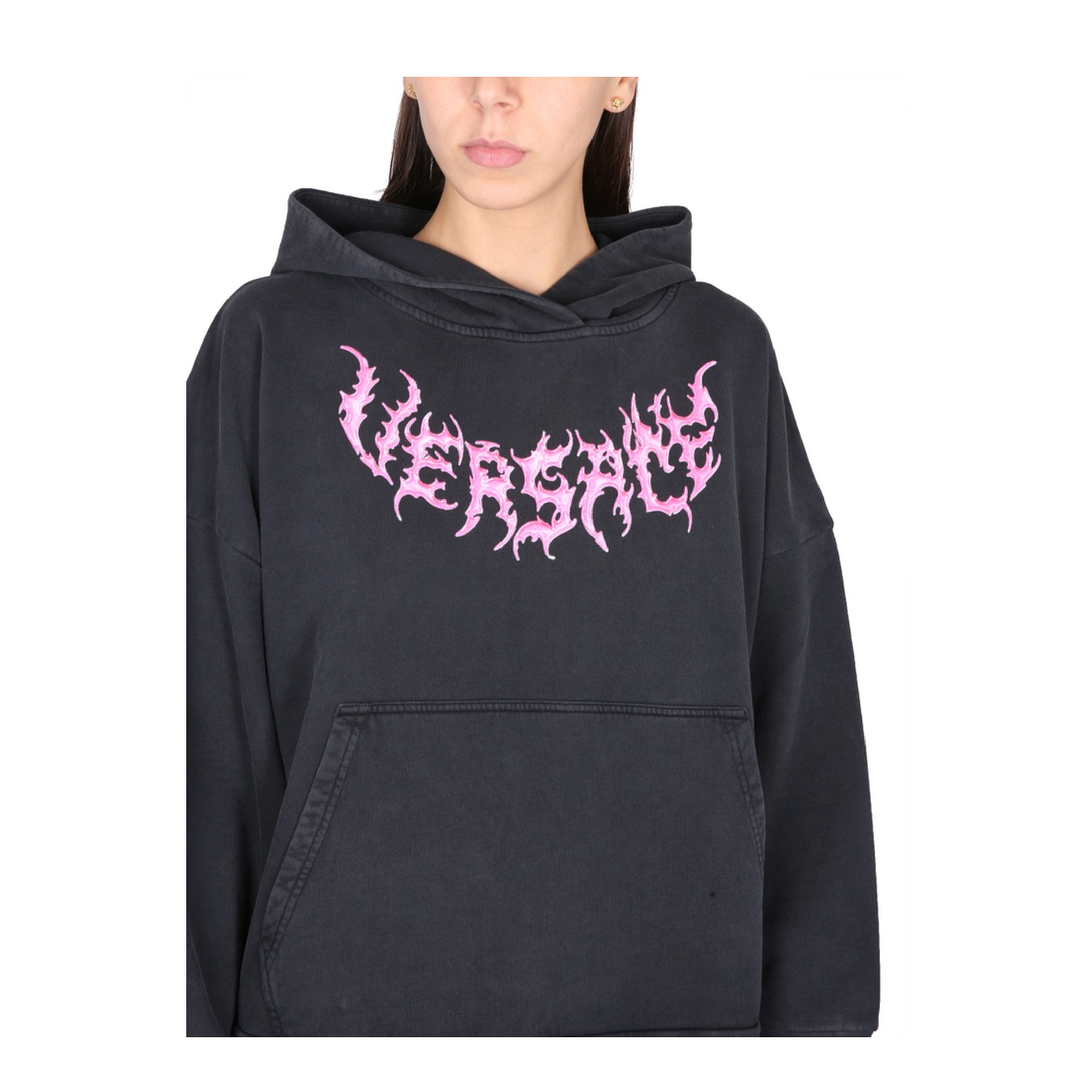 Hooded Sweatshirt With Logo In Black