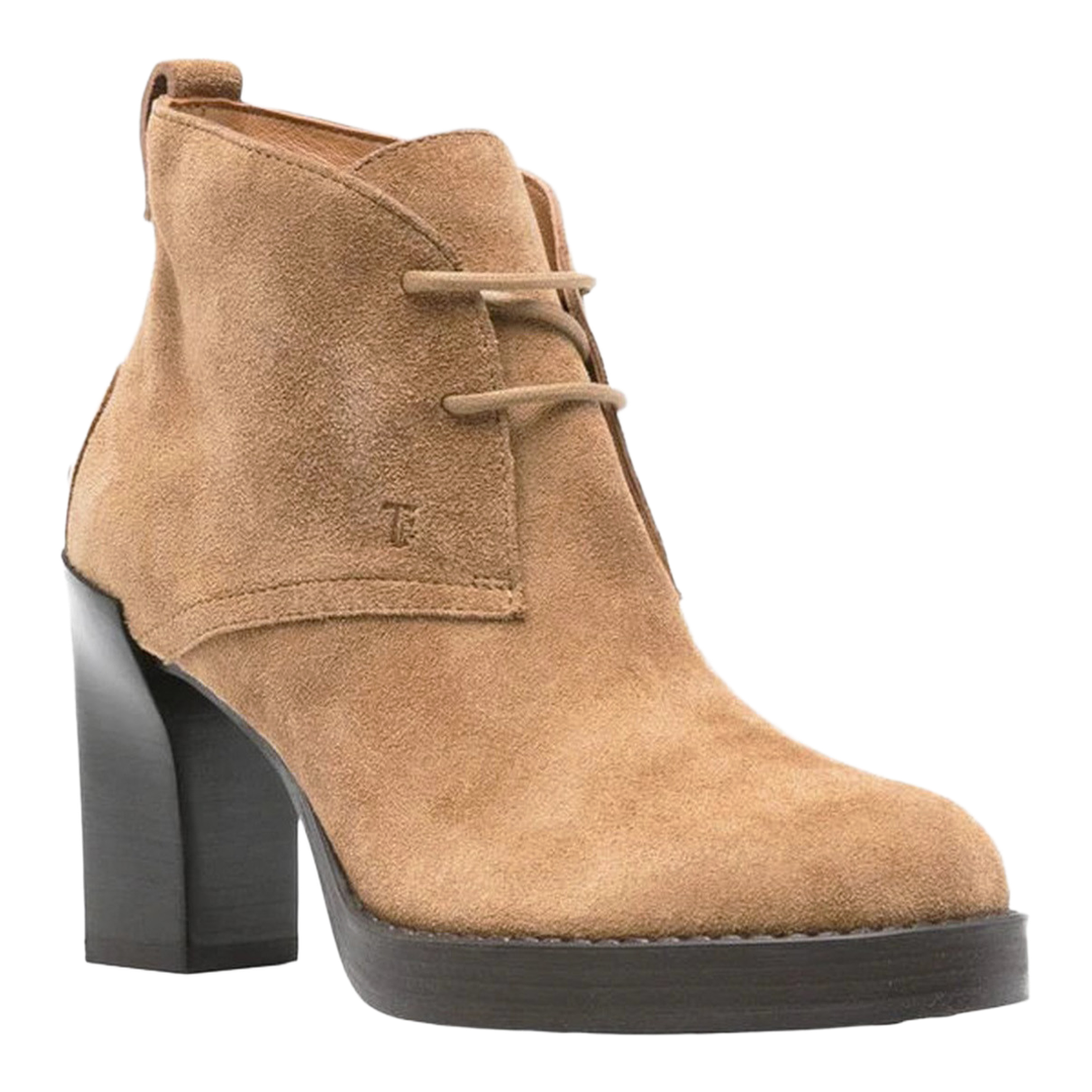 Brown Suede Upper Lace-Up Shoes