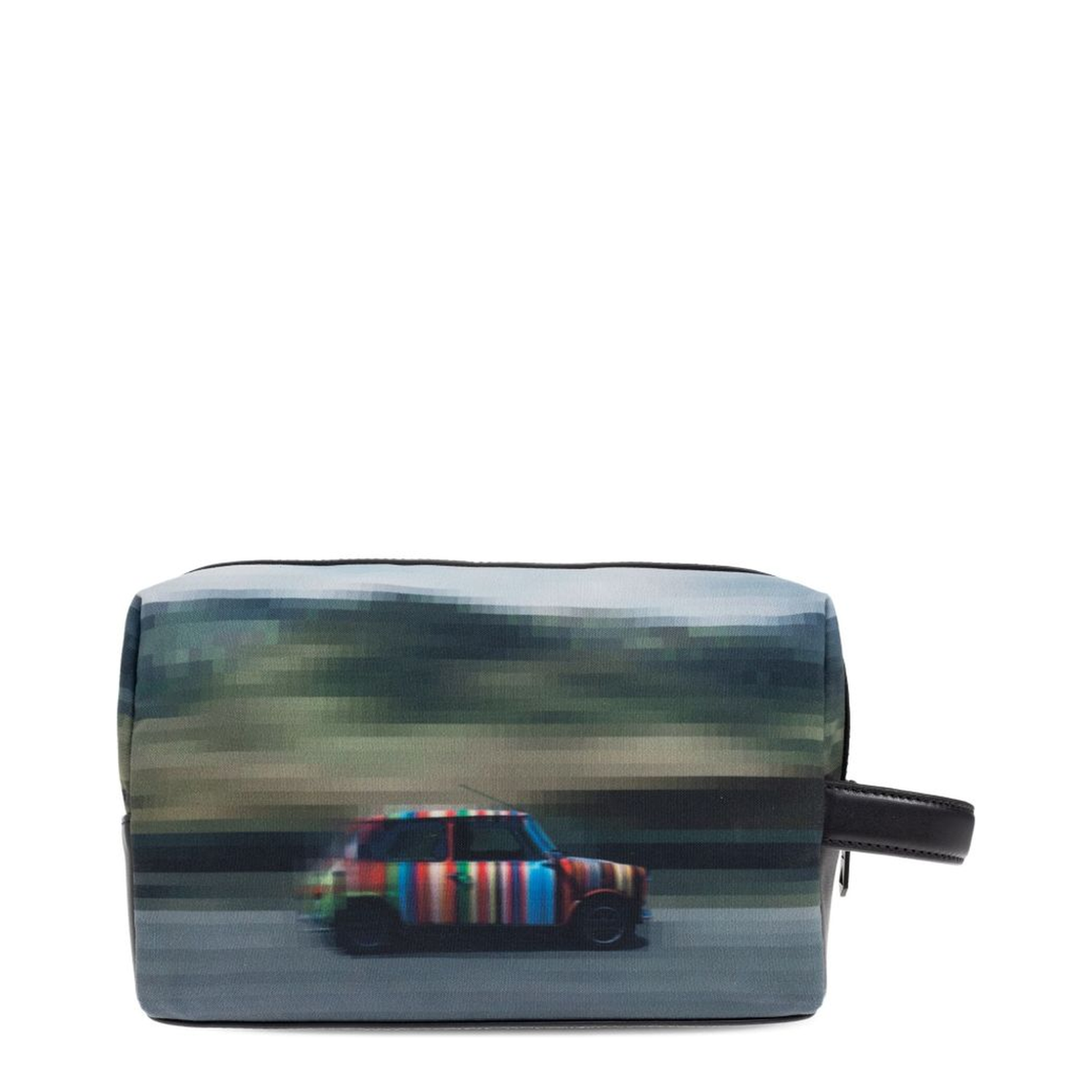 Printed Leather Wash Bag