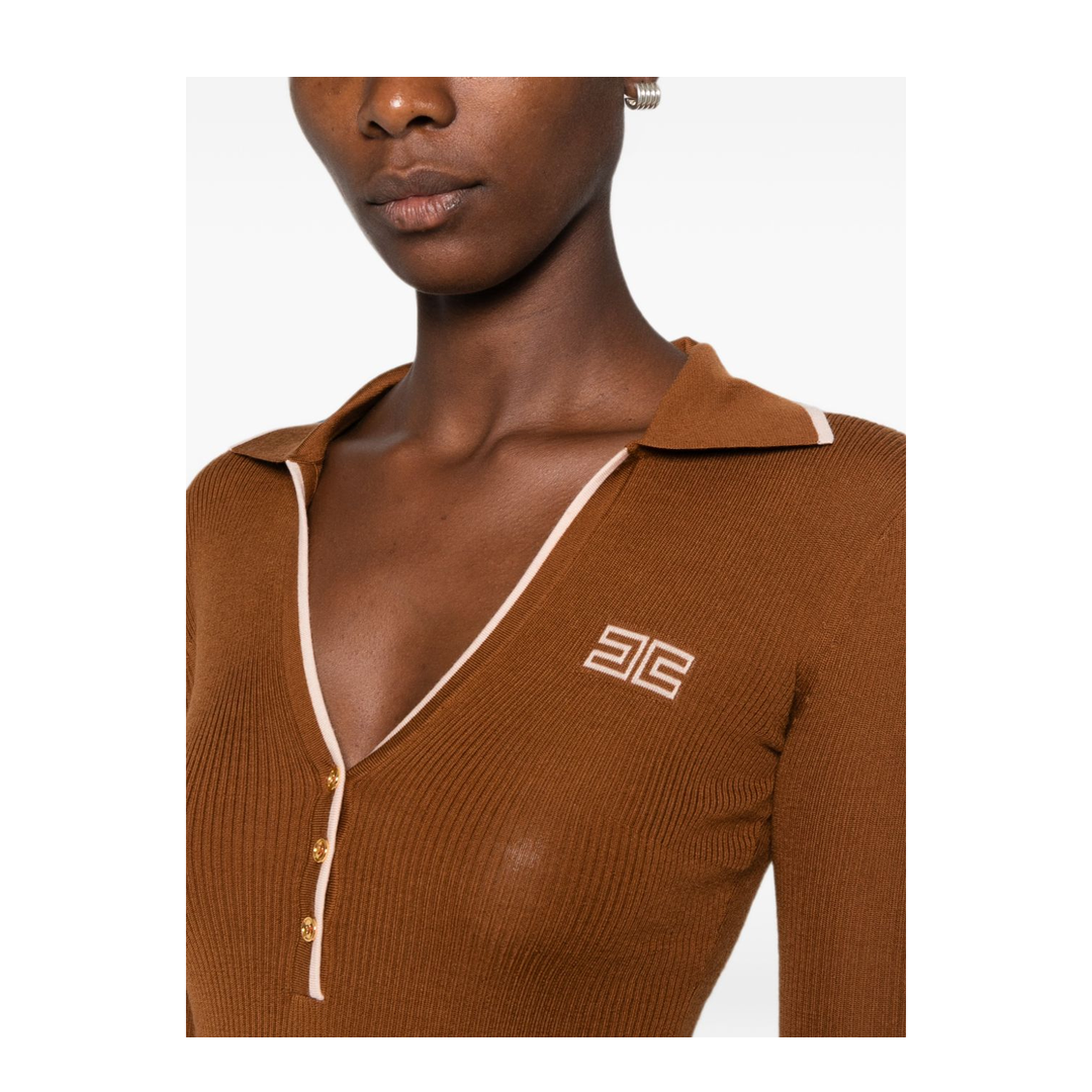 MAYFEYR - Elisabetta Franchi - T-Shirts And Polos Brown - MK17B66E2FQ4