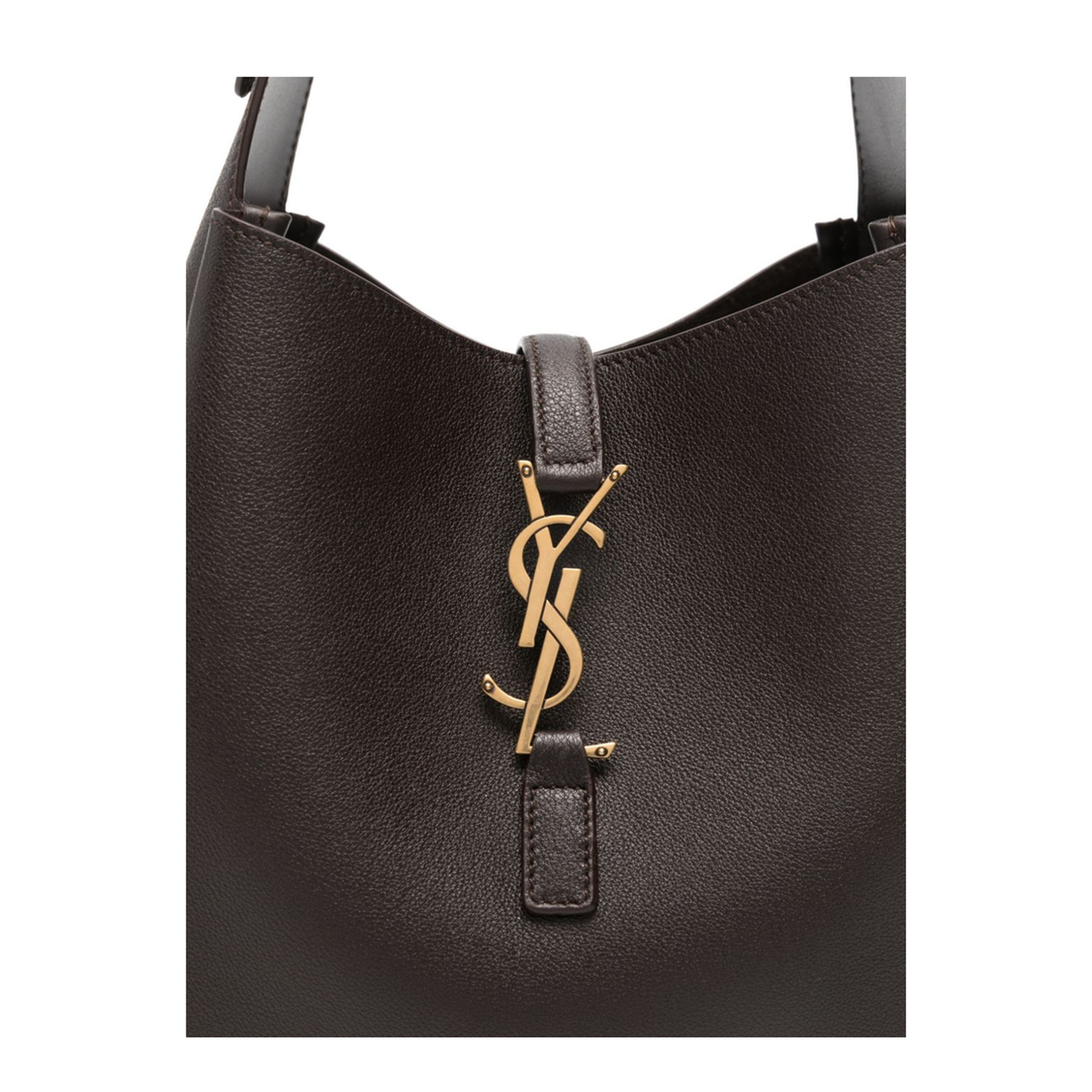 Le 5 À 7 Supple Small Grained Leather Shoulder Bag - Arabica