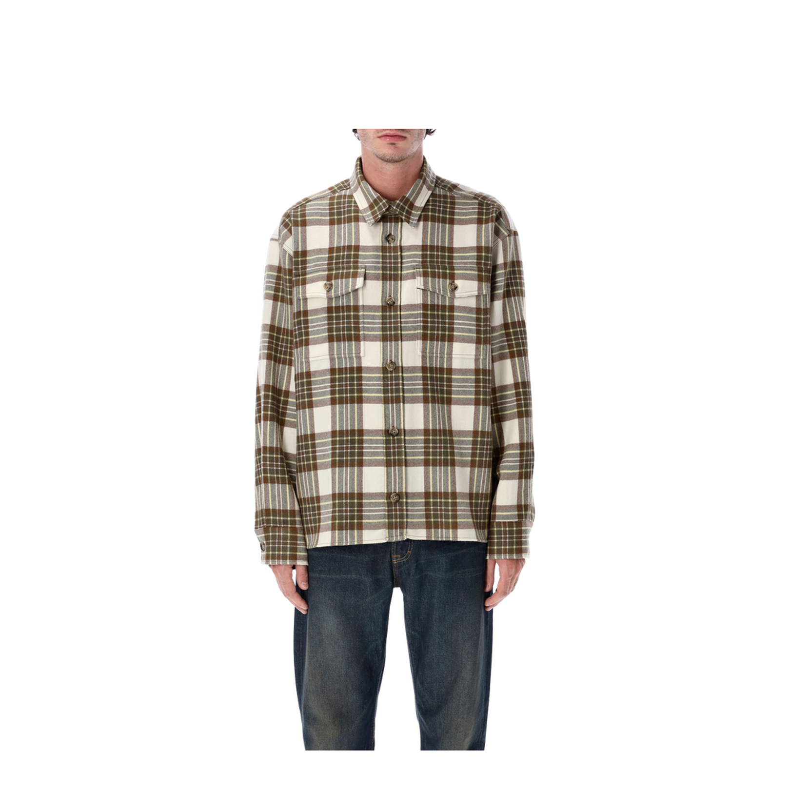 Wool Checked Overshirt