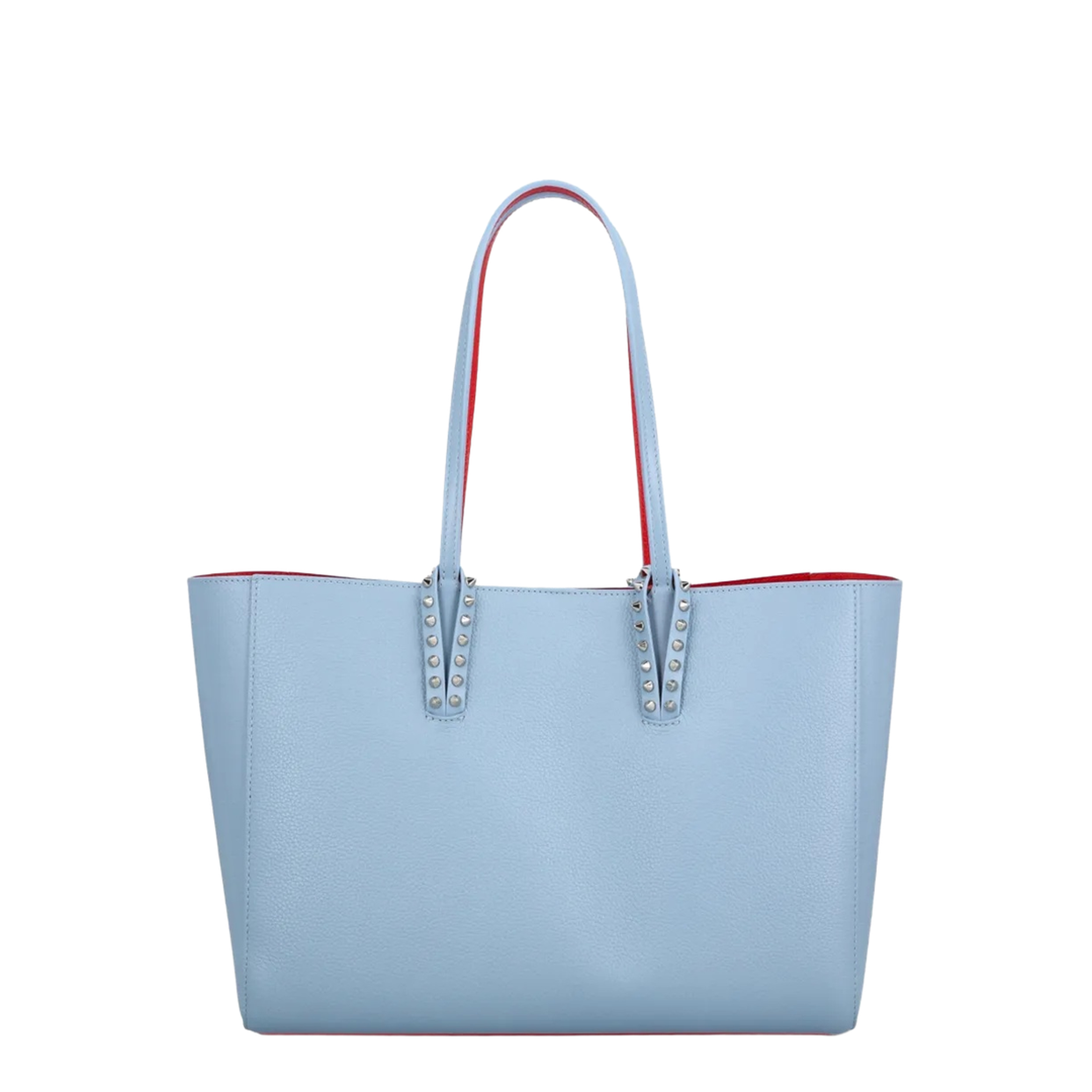Cabata Small Grained Calf Leather Tote - Ceruleo / Silver