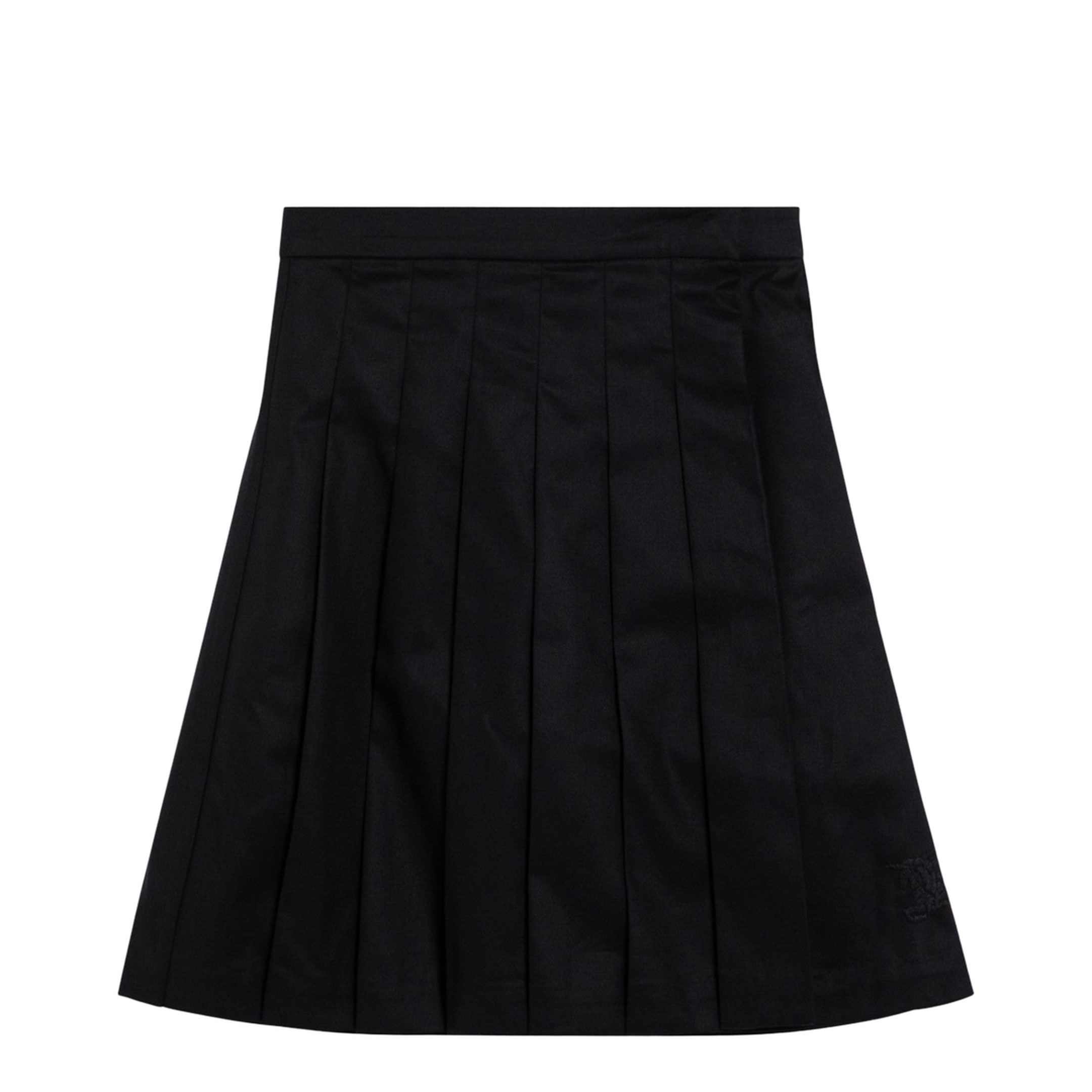 Black Cotton-Blend Skirt