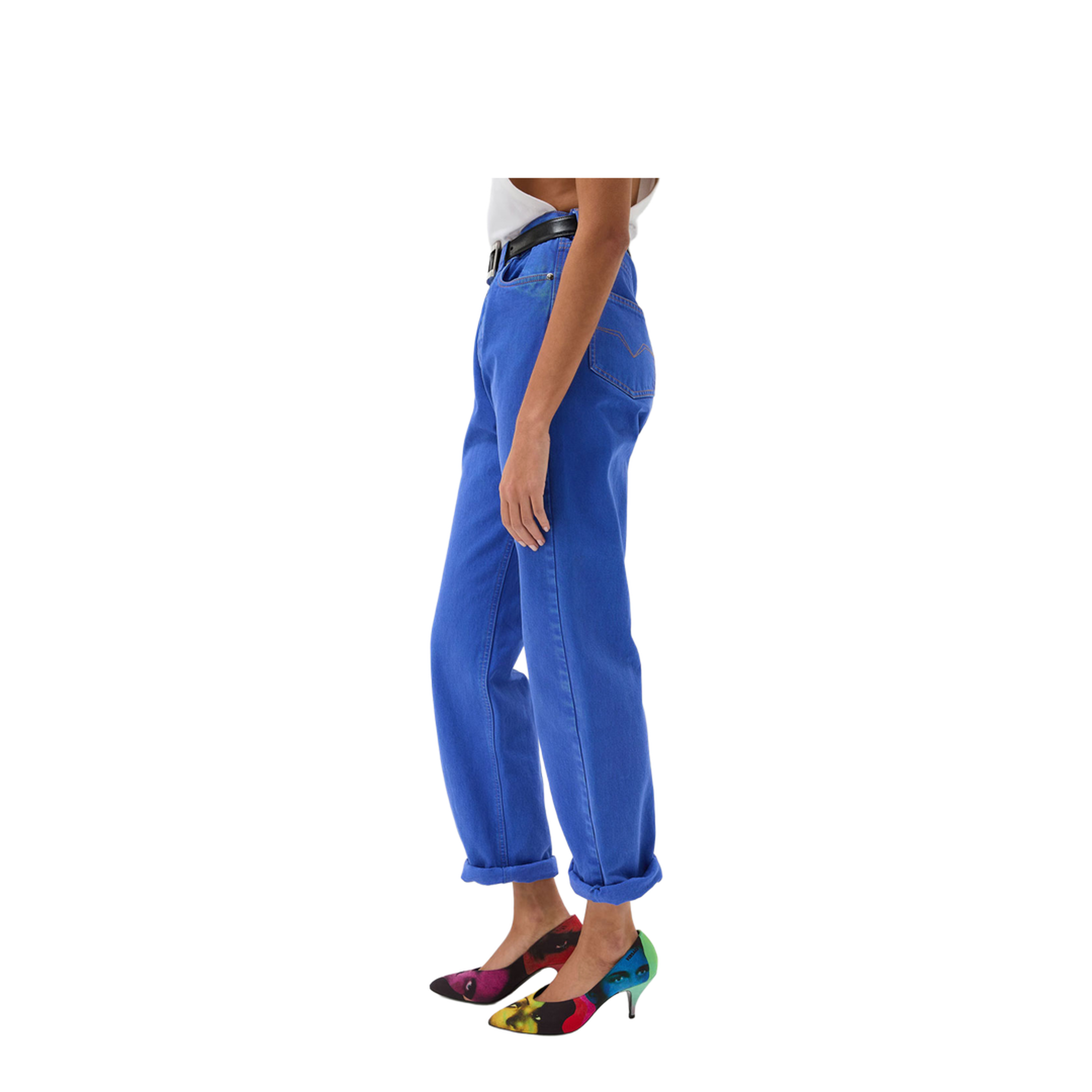 MAYFEYR - Versace - Regular Waist Colored Denim Jeans - 10245691A17871