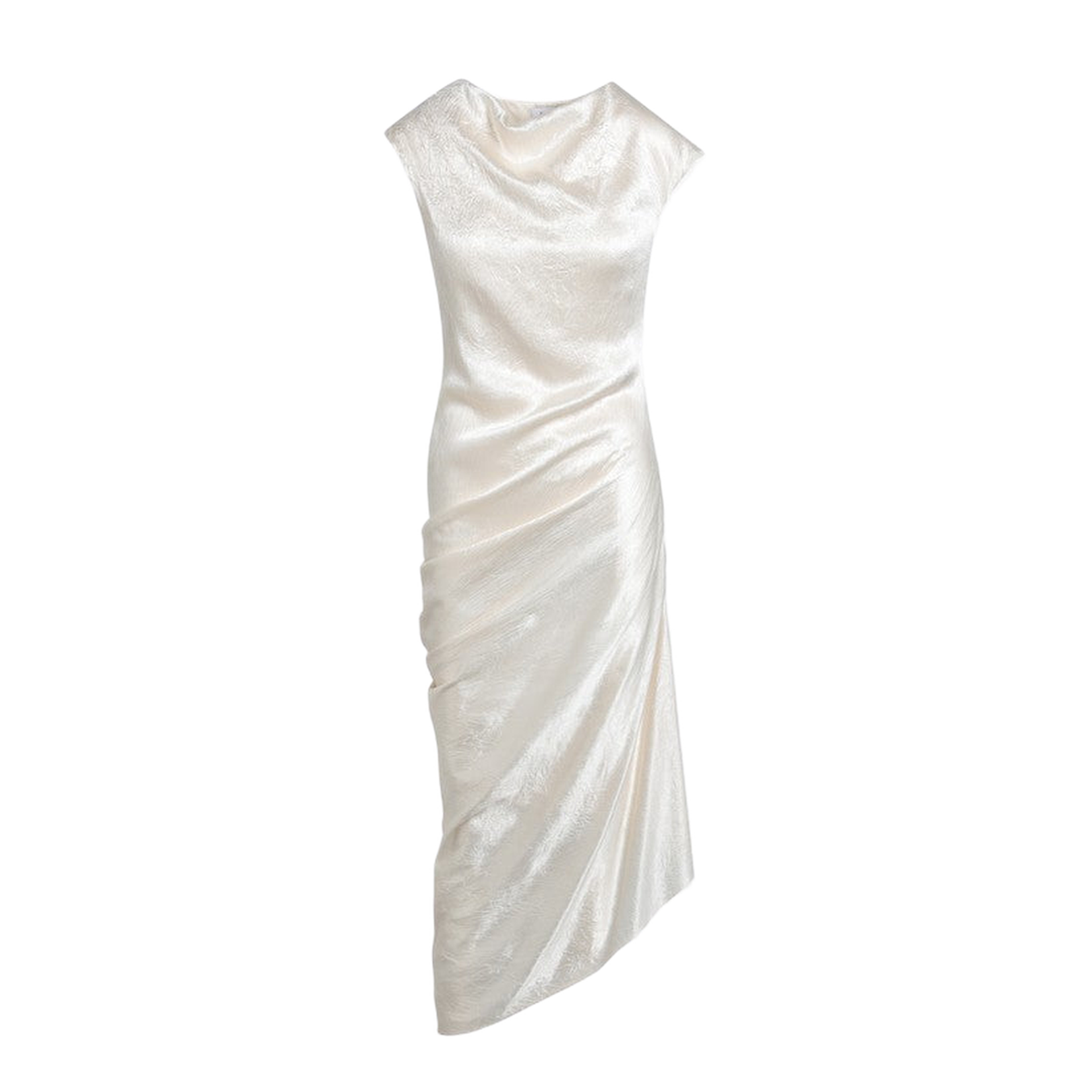 Ivory Asymmetrical Draped Dress