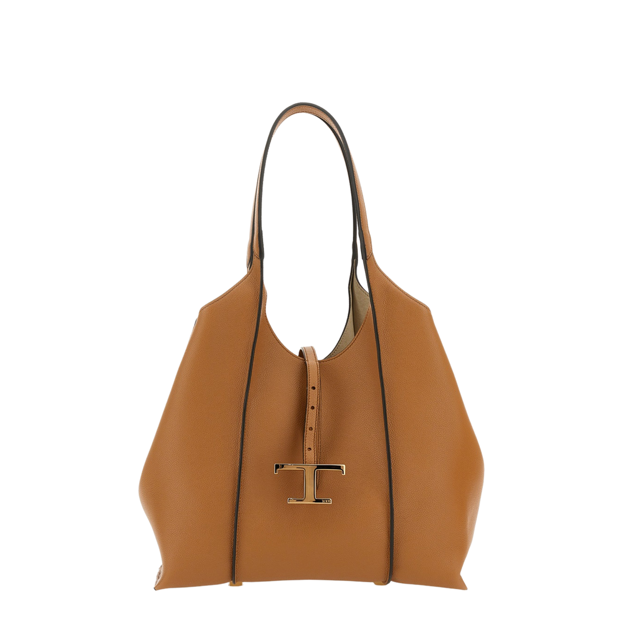 T Timeless Small Hammered Leather Tote Bag - Kenia