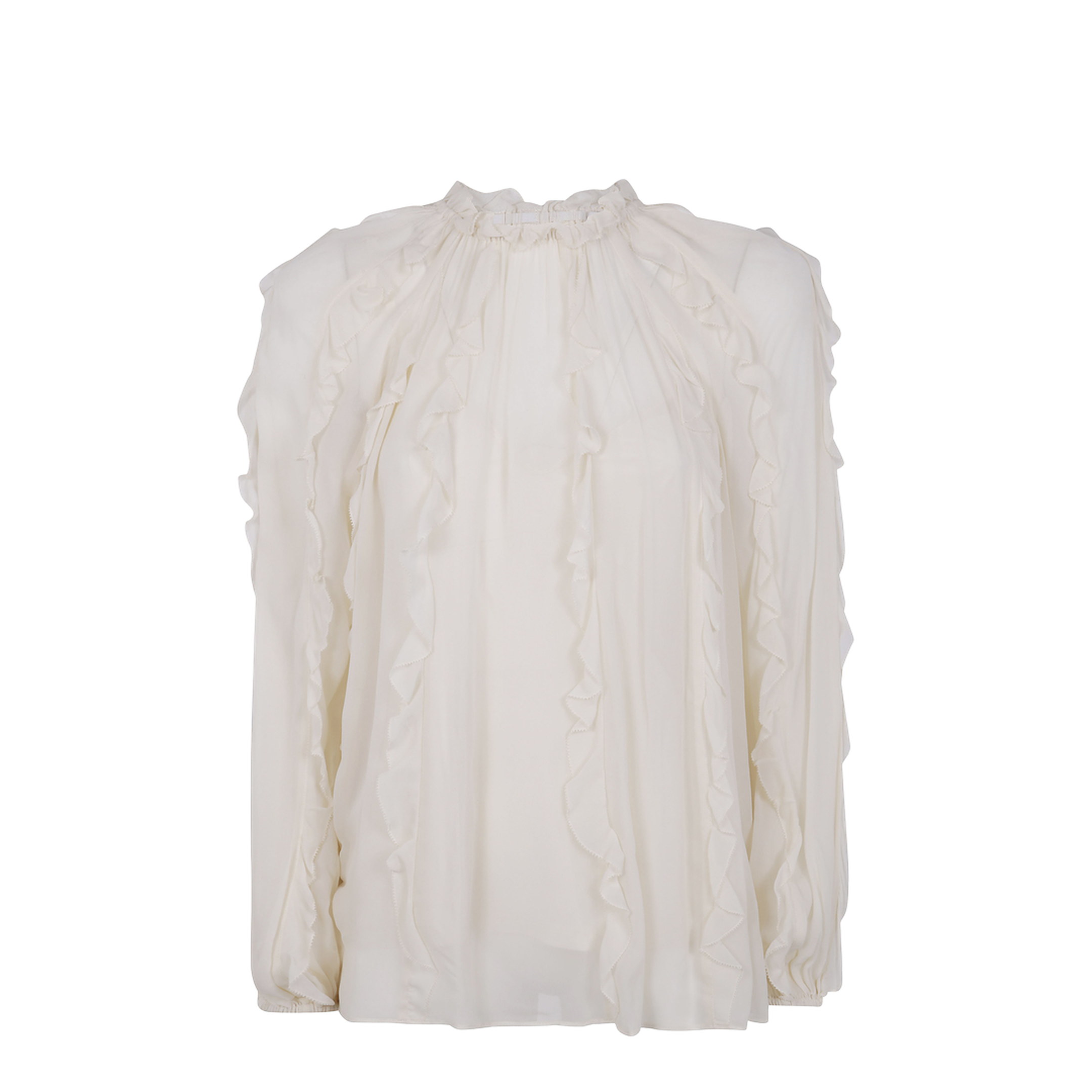 "FRILL" BILLOW BLOUSE WHITE