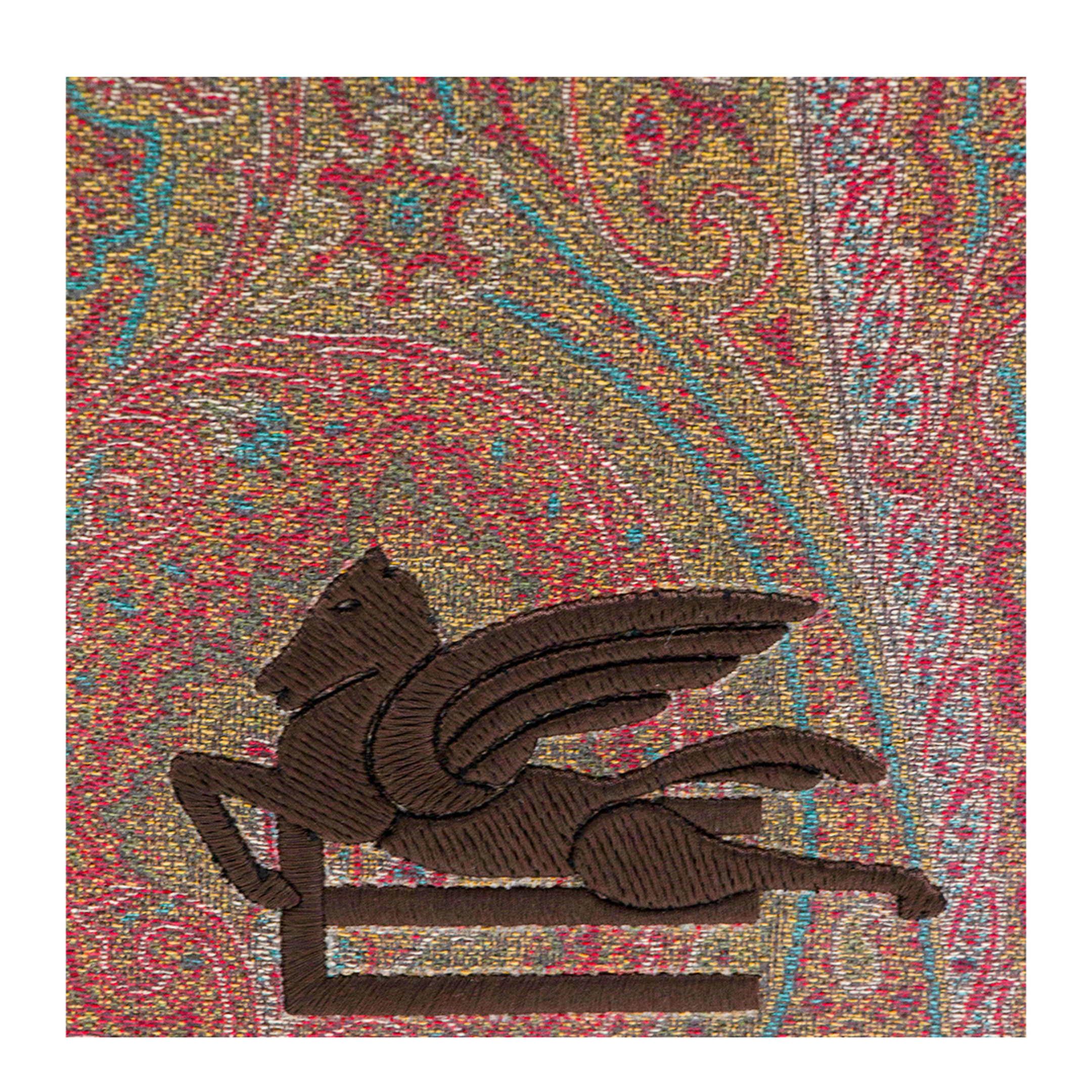 Jacquard Clutch Bag - Brown