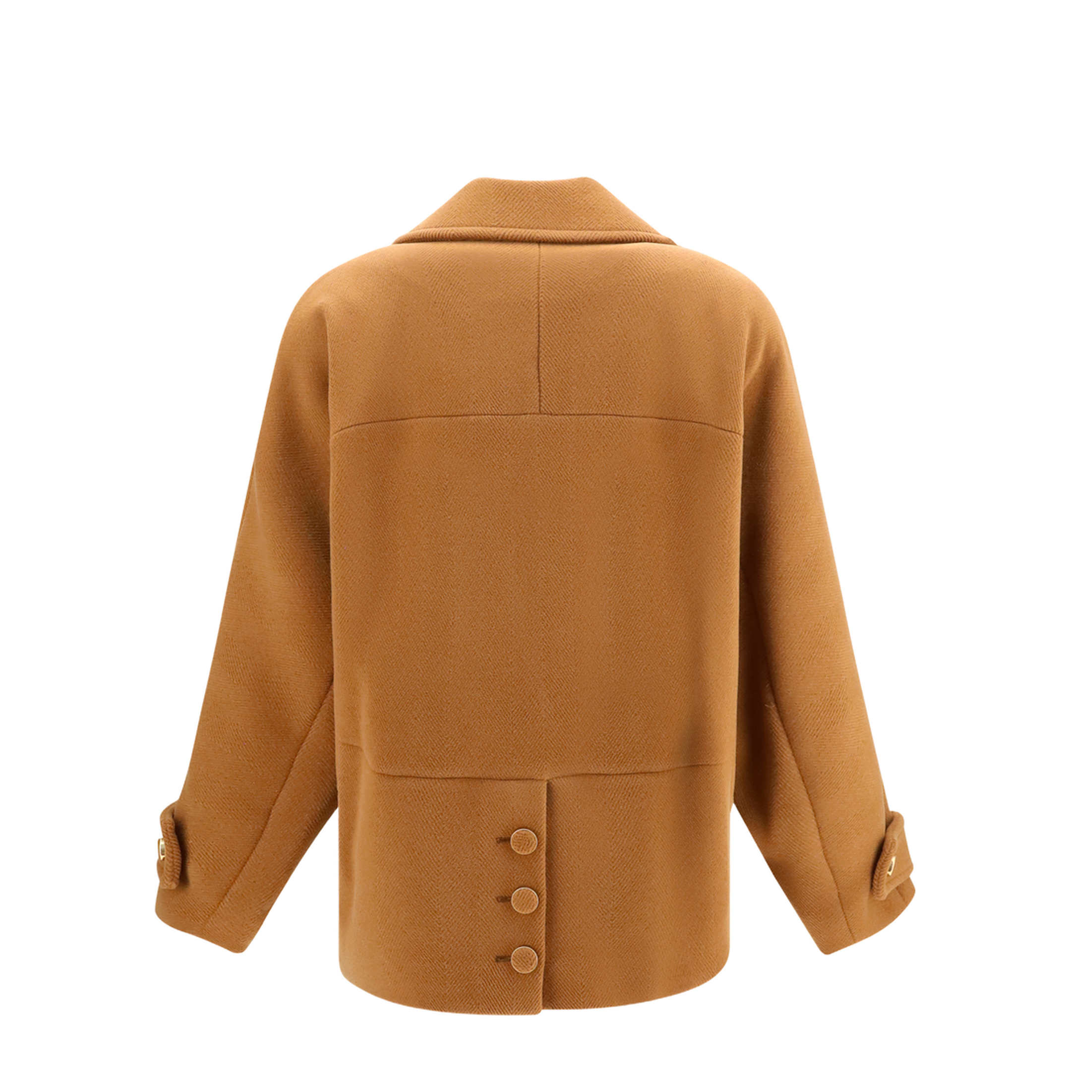 MAYFEYR - Chloè - Double-Breasted Herringbone Wool Short Coat - CH26AMA06077