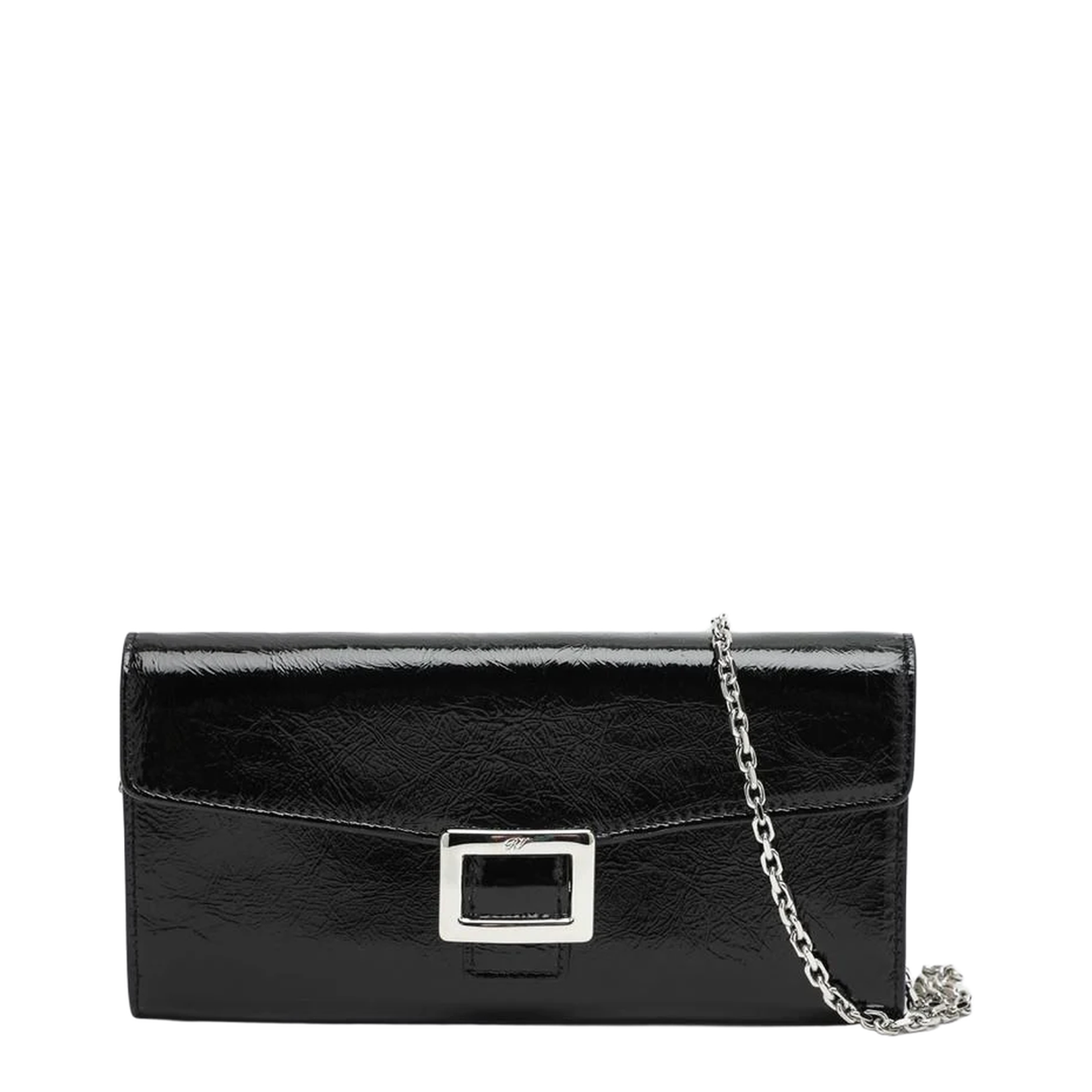 Belle Vivier Patent Wallet With Chain