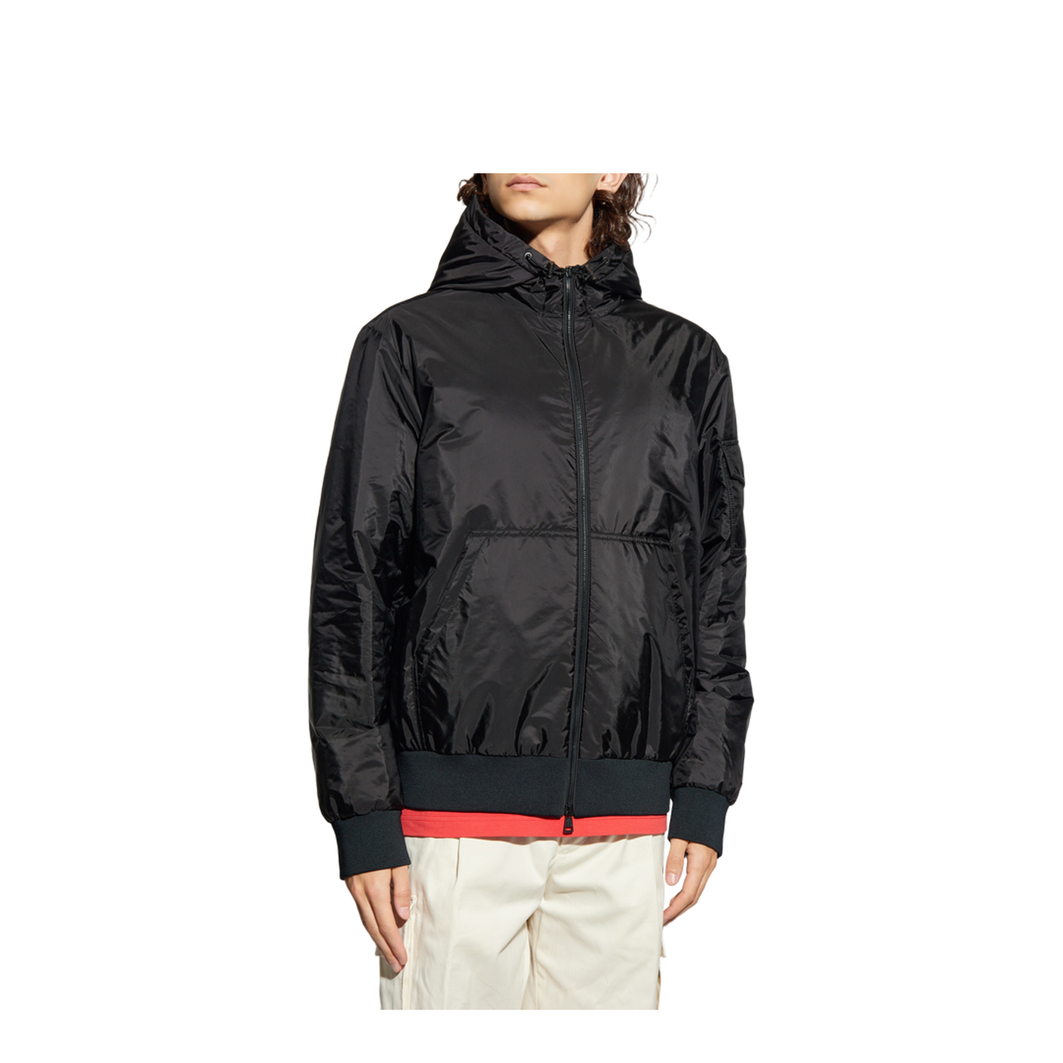 Black Poiliot Hooded Short Down Jacket
