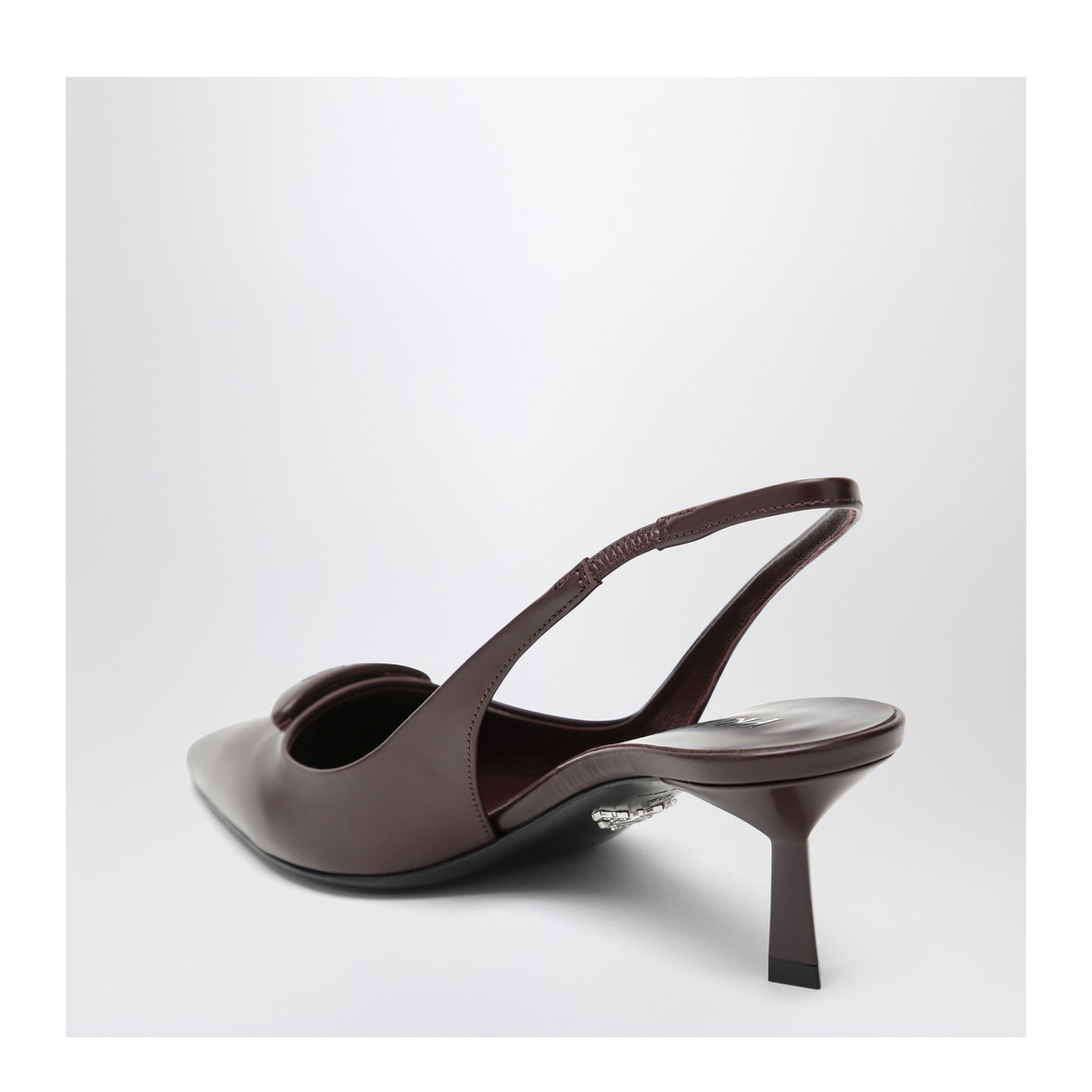 Bordeaux Leather Slingback with Décolleté