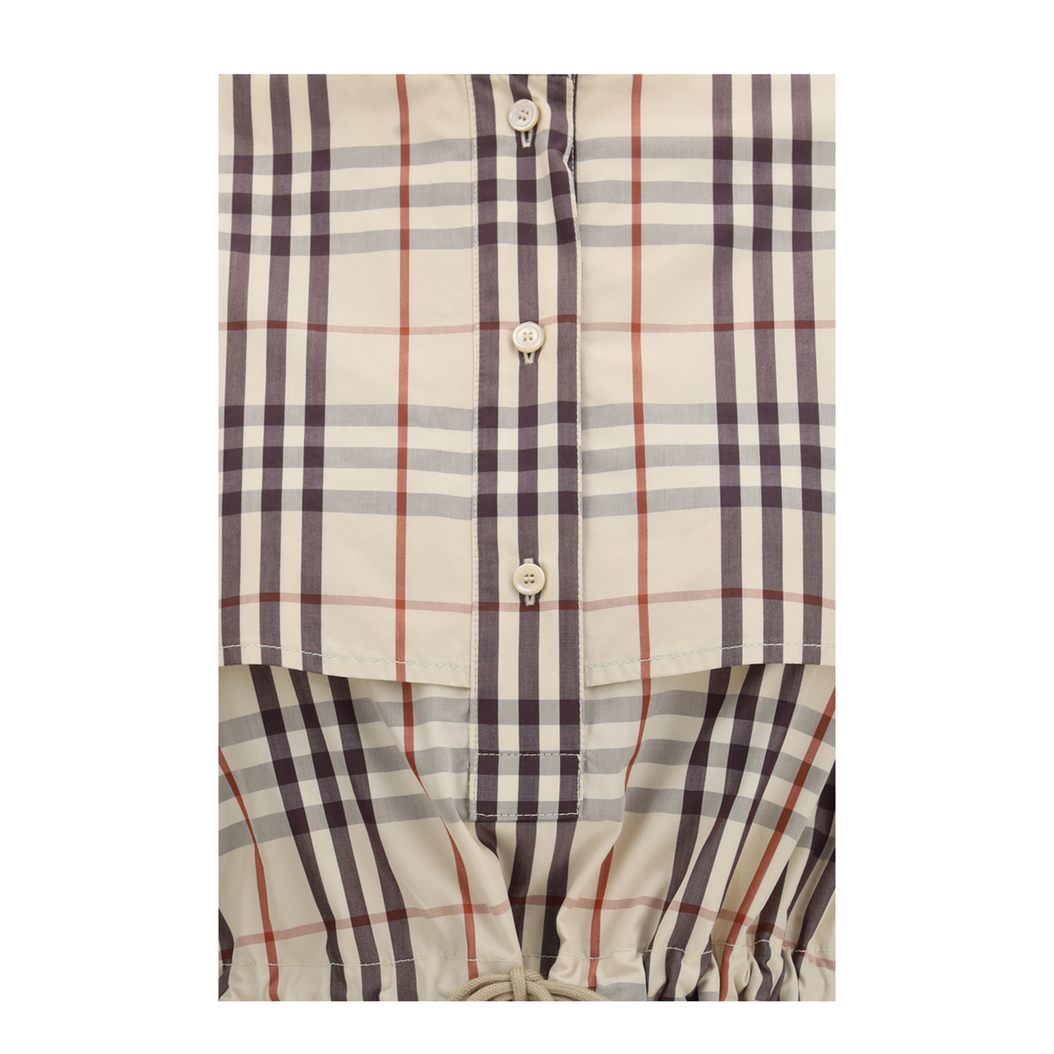 Beige Check Dress