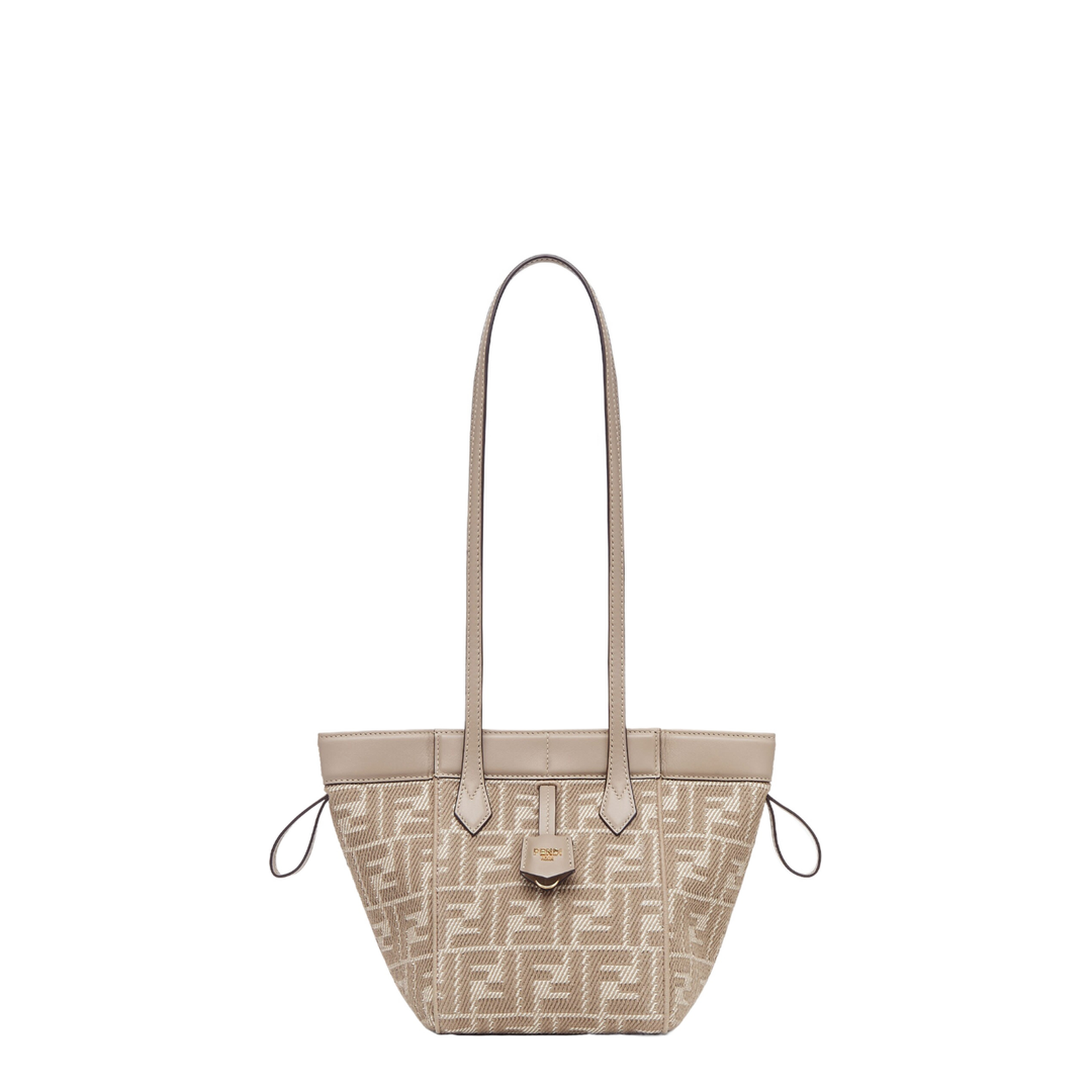 Origami Mini Canvas Bucket Bags - Beige