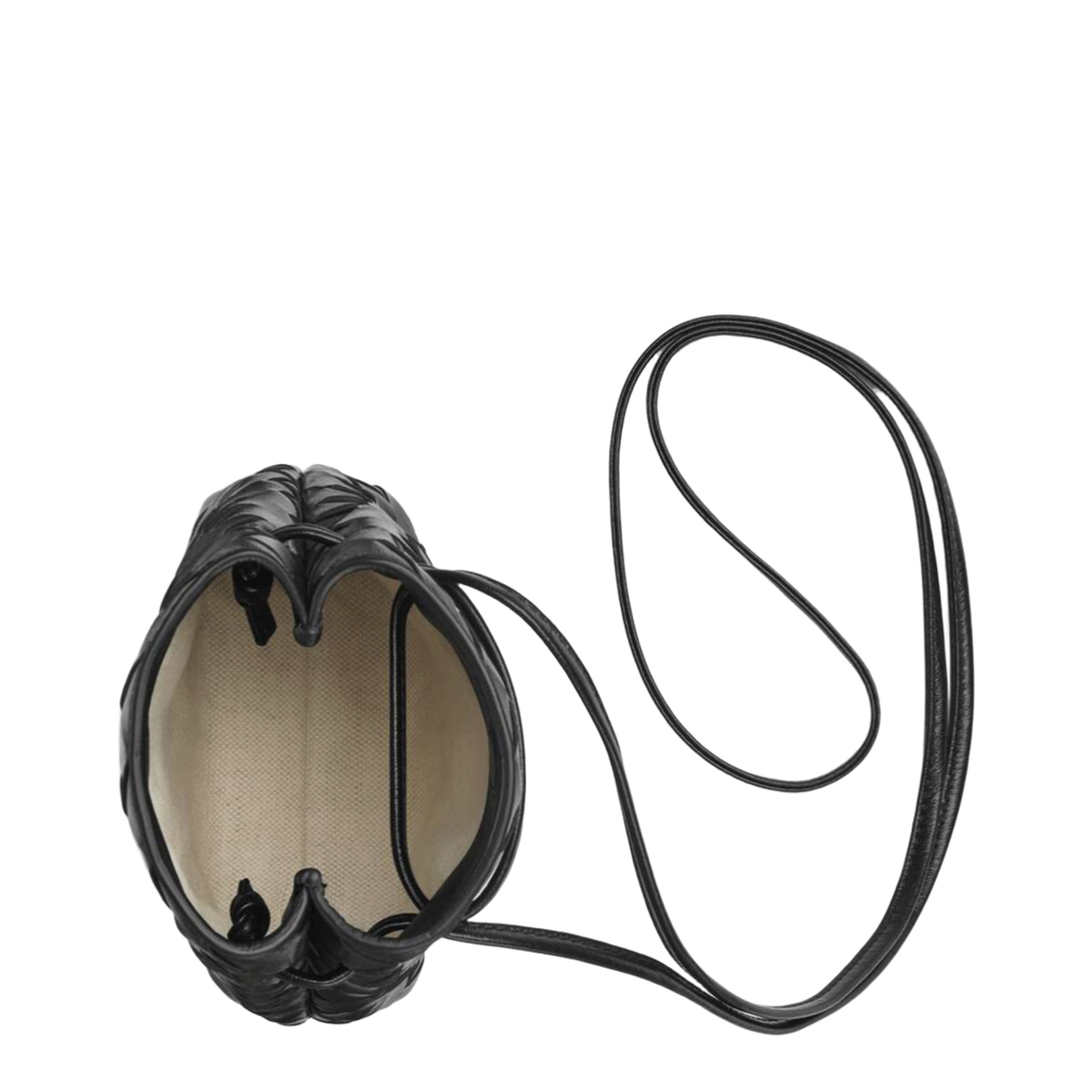 Andiamo Leather Bucket Bags - Black